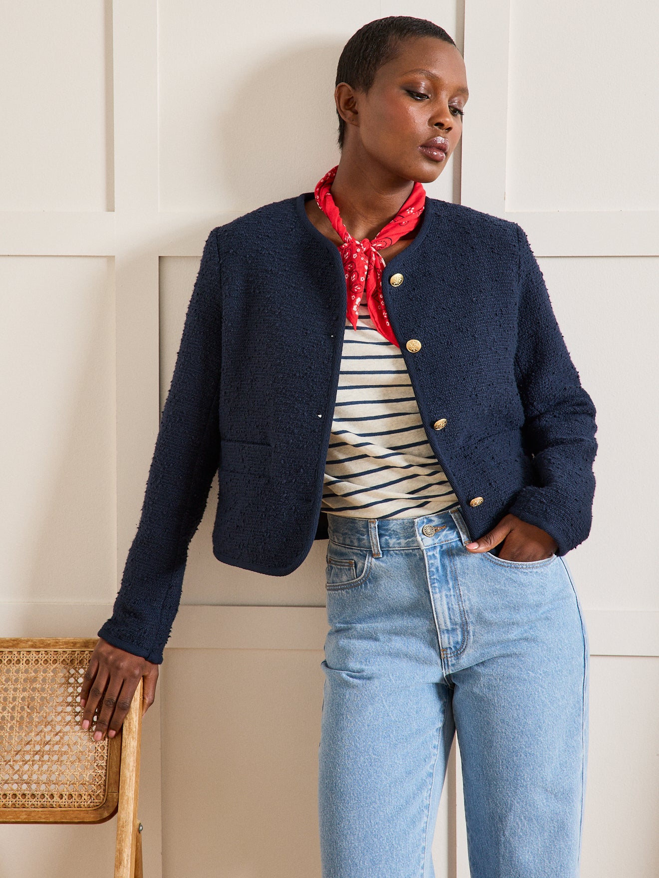 Jacket Strickjacke Damen März Tweed Jacken Für Damen Damen