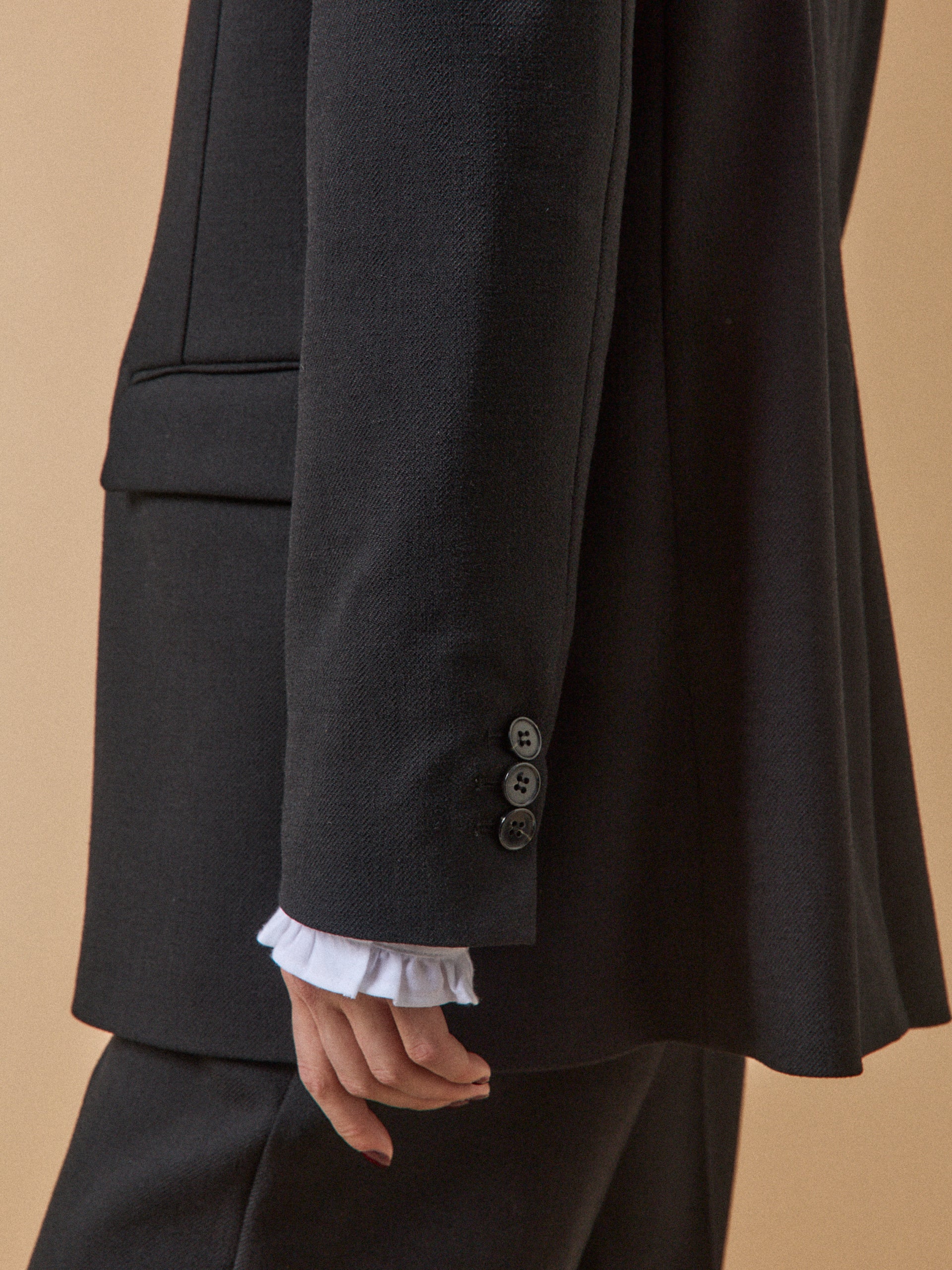 Damen-Blazer aus einfarbigem Twill