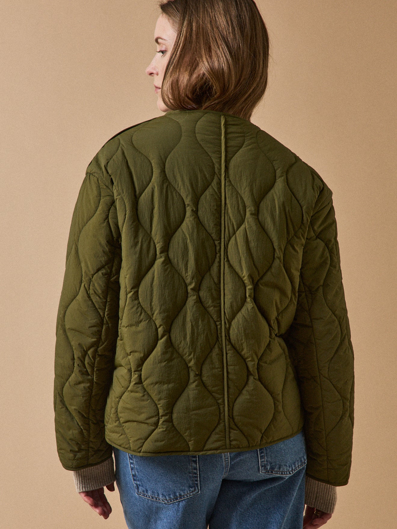 Damen-Steppjacke ohne Kragen