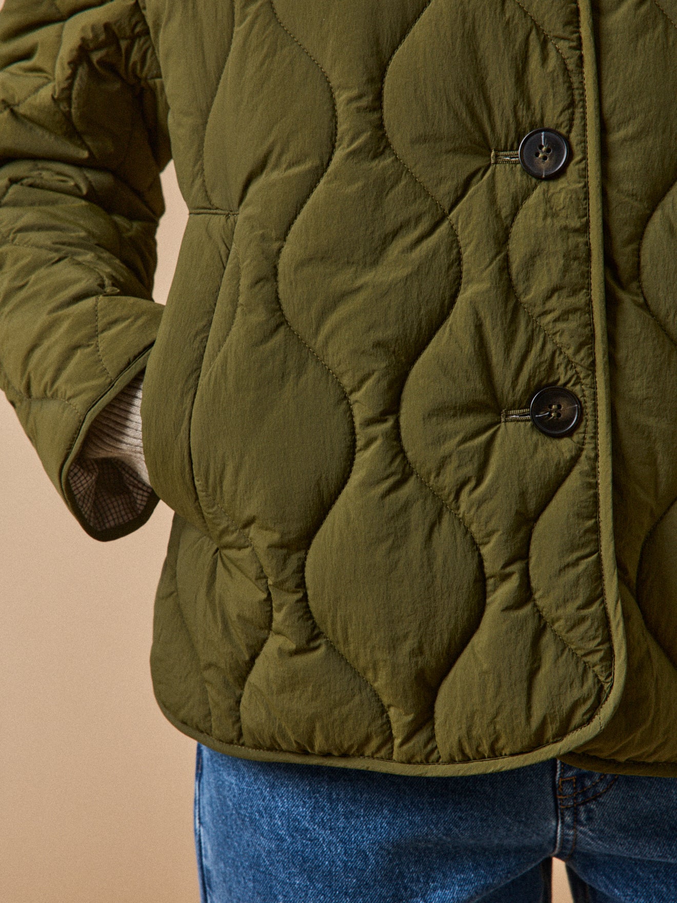 Damen-Steppjacke ohne Kragen