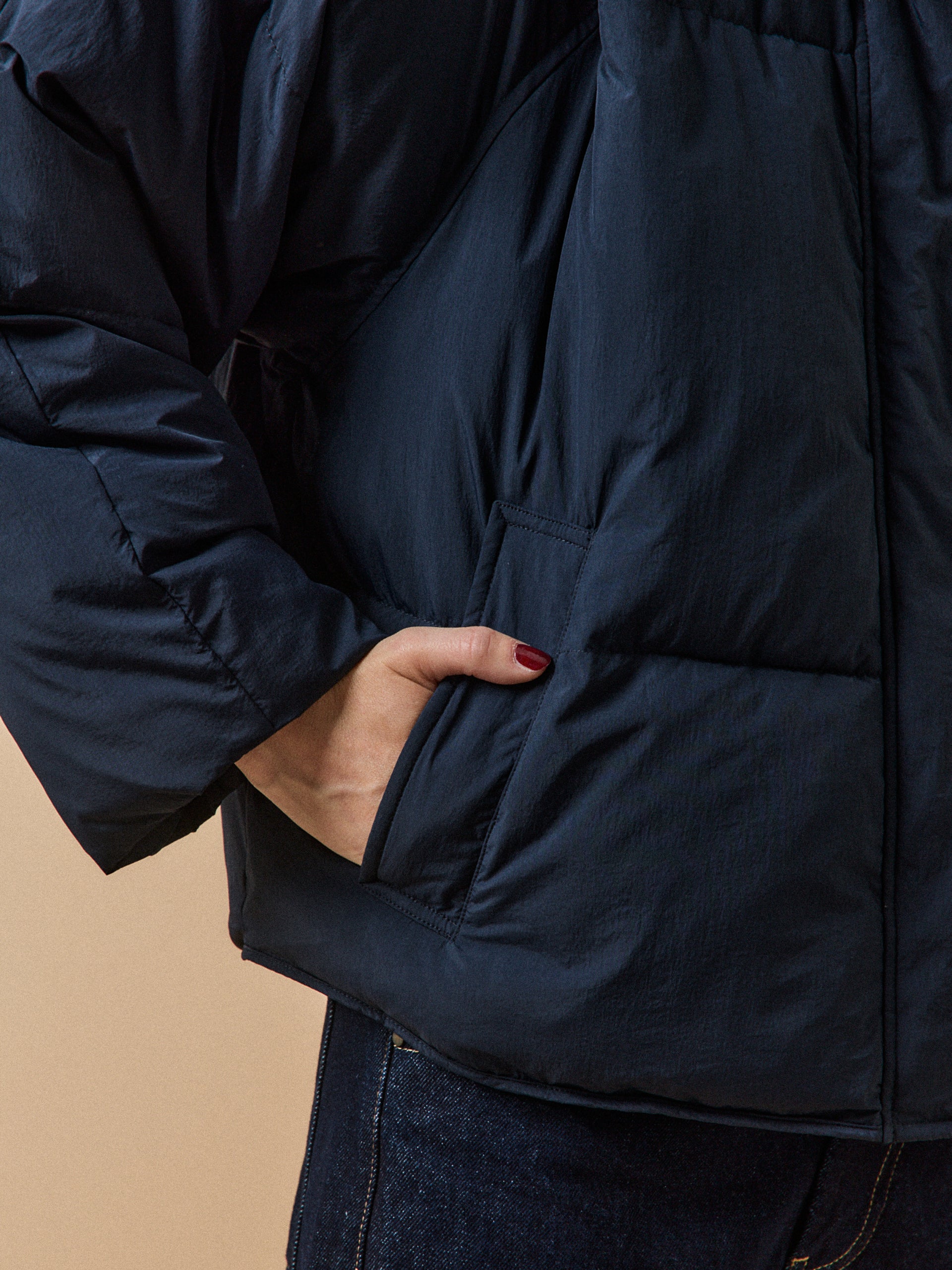 Wattierte Damen-Daunenjacke