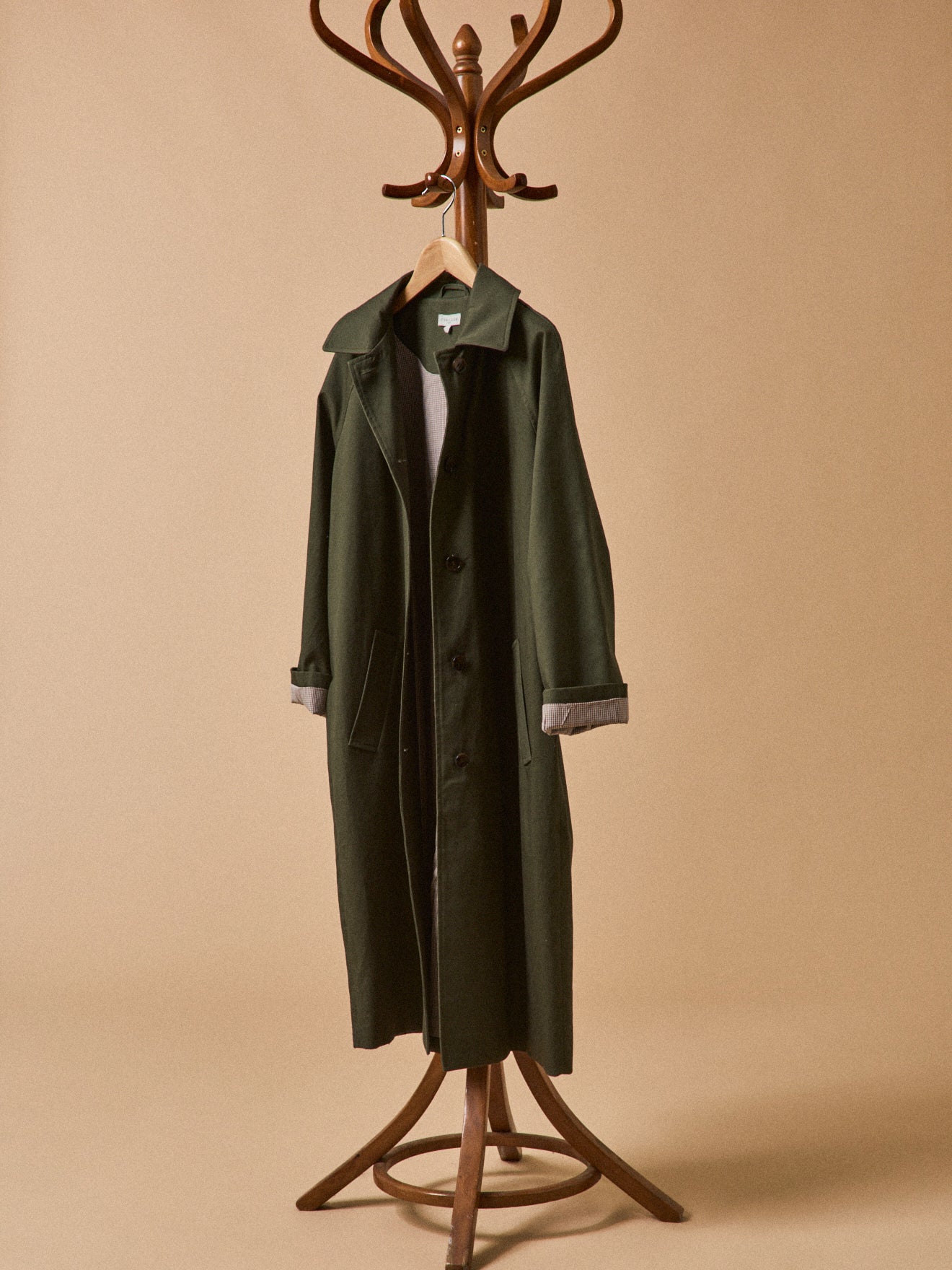Gerader Damen-Trenchcoat aus Baumwolle