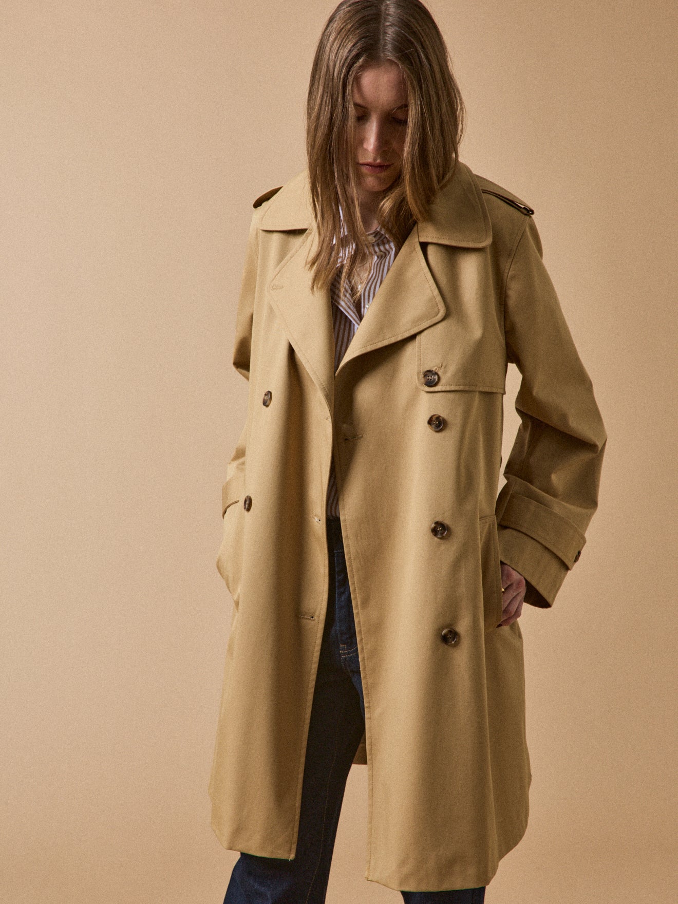 Langer Damen-Trenchcoat aus Bio-Baumwolle Cyrillus DE