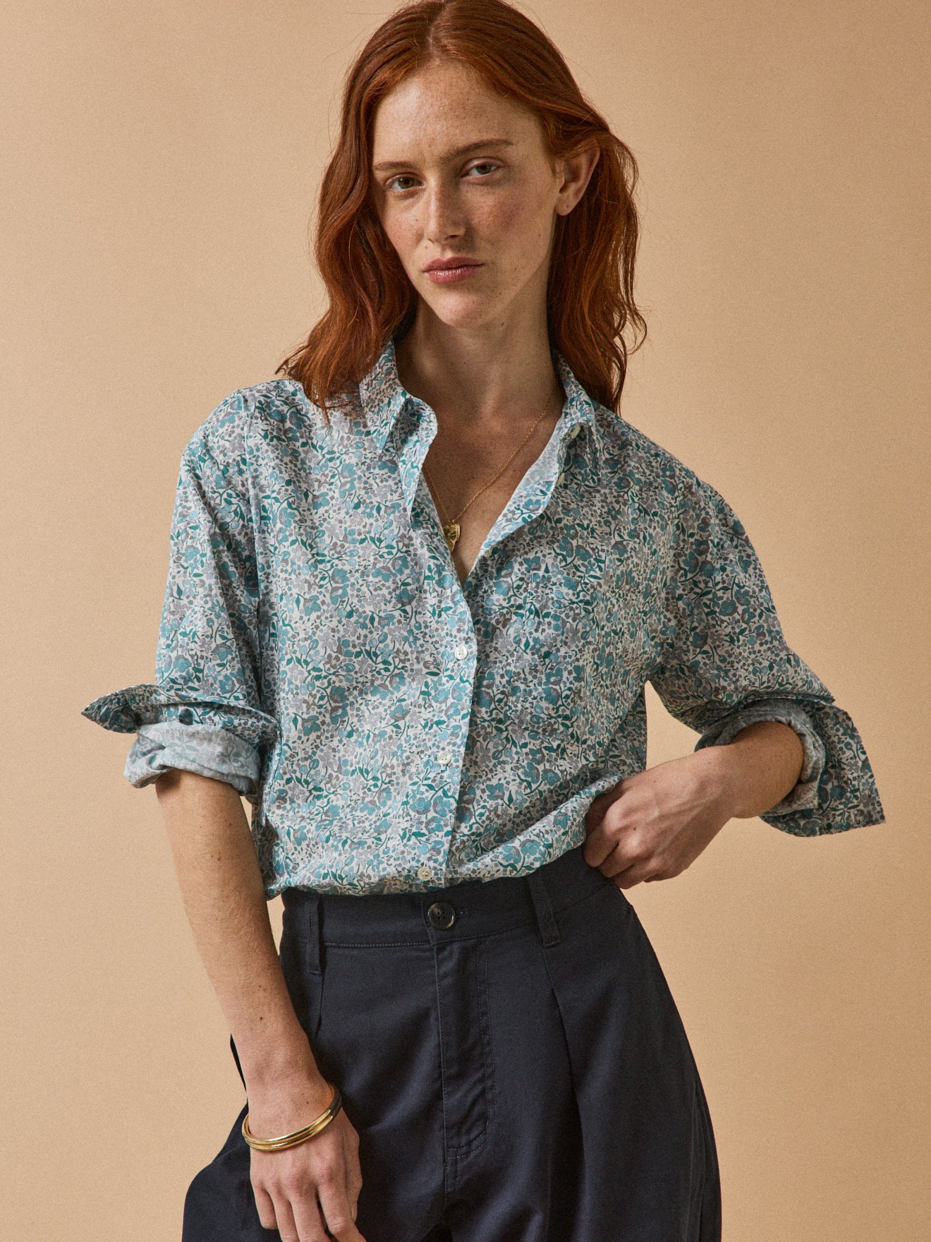 Damen-Hemdkleid aus Liberty-Stoff - Limited Collection