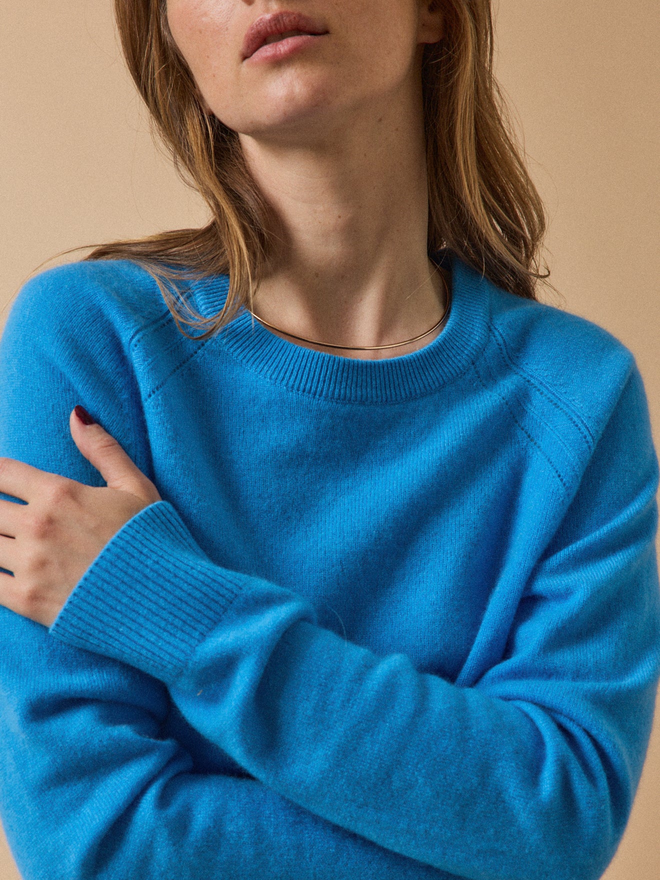 Damenpullover mit rundem Halsausschnitt - Cashemere-Kollektion