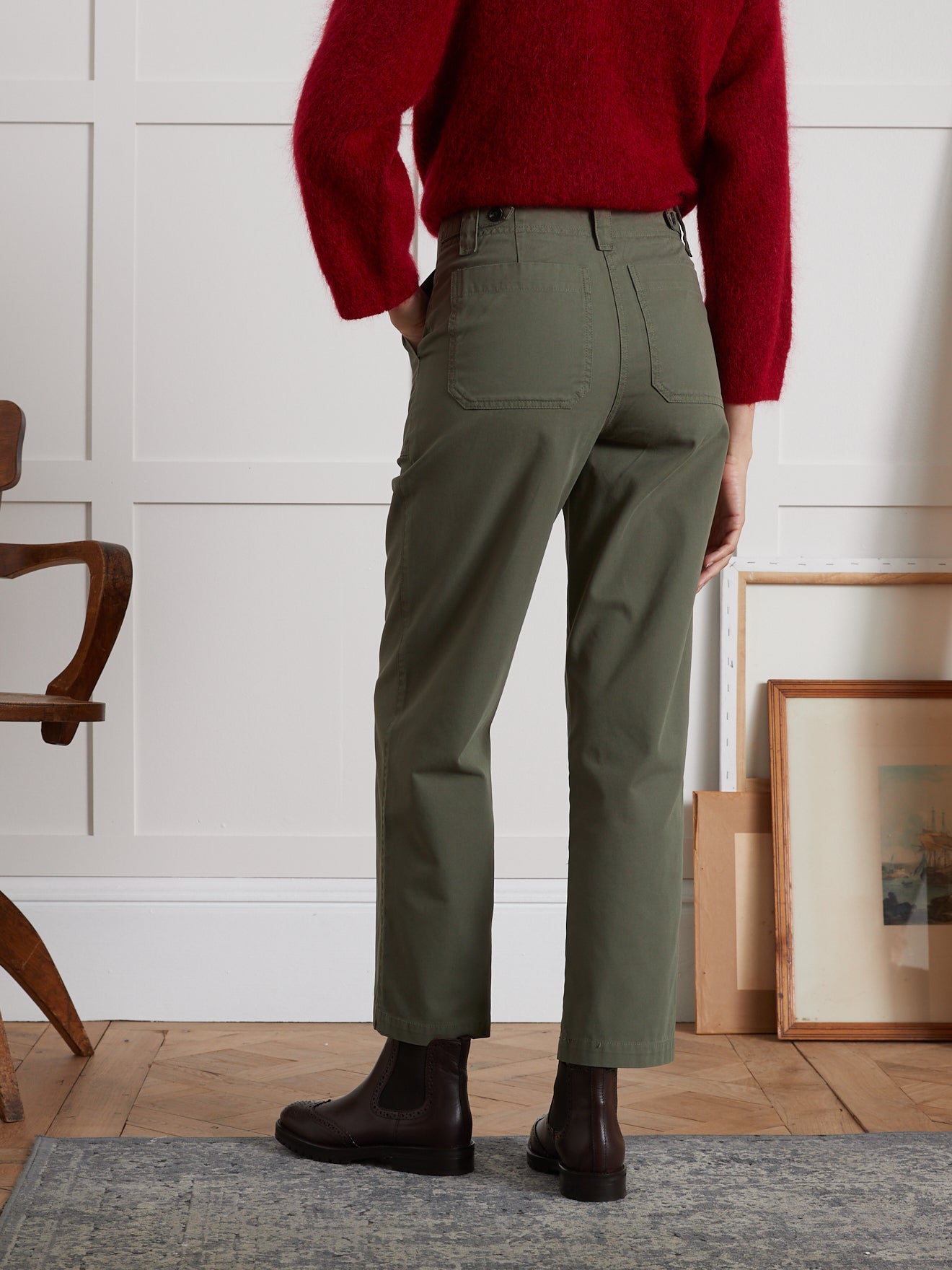 Damen-Cargohose aus Gabardine Léonie