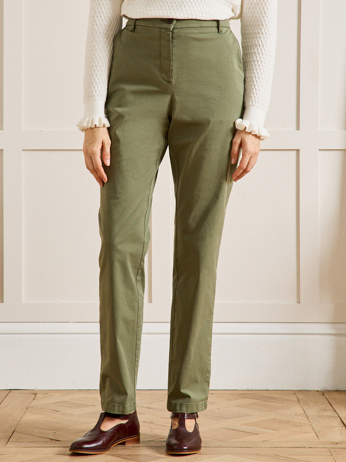 Damen-Chinohose Marine - Bio-Baumwolle