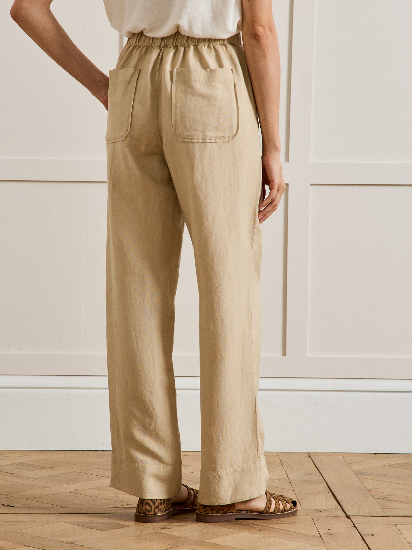 Gerade Damenhose Lina aus Leinen und Viskose