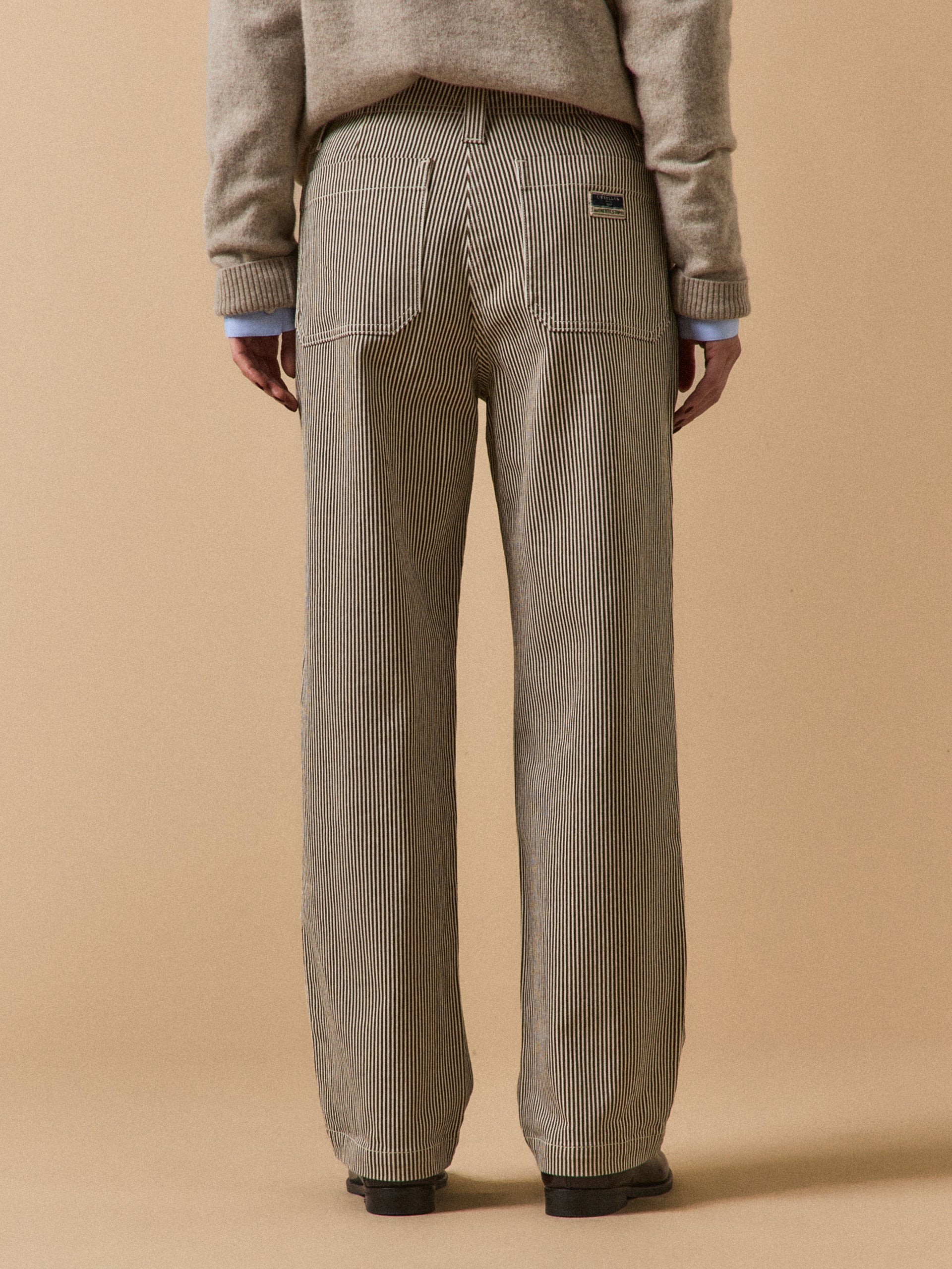 Gestreifte Damen-Cargohose Léonie
