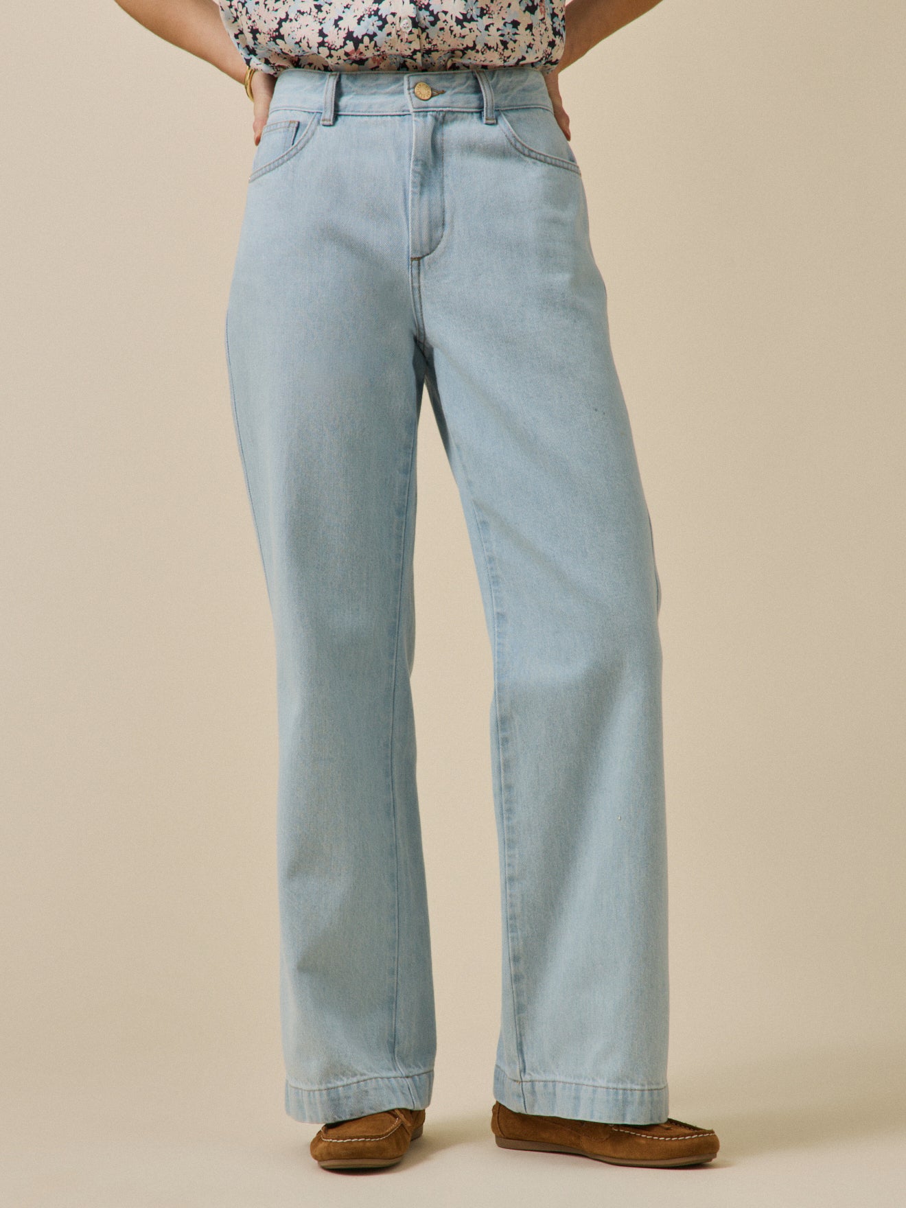 Damen-Jeans Manon mit ausgestelltem Bein aus Bio-Baumwolle