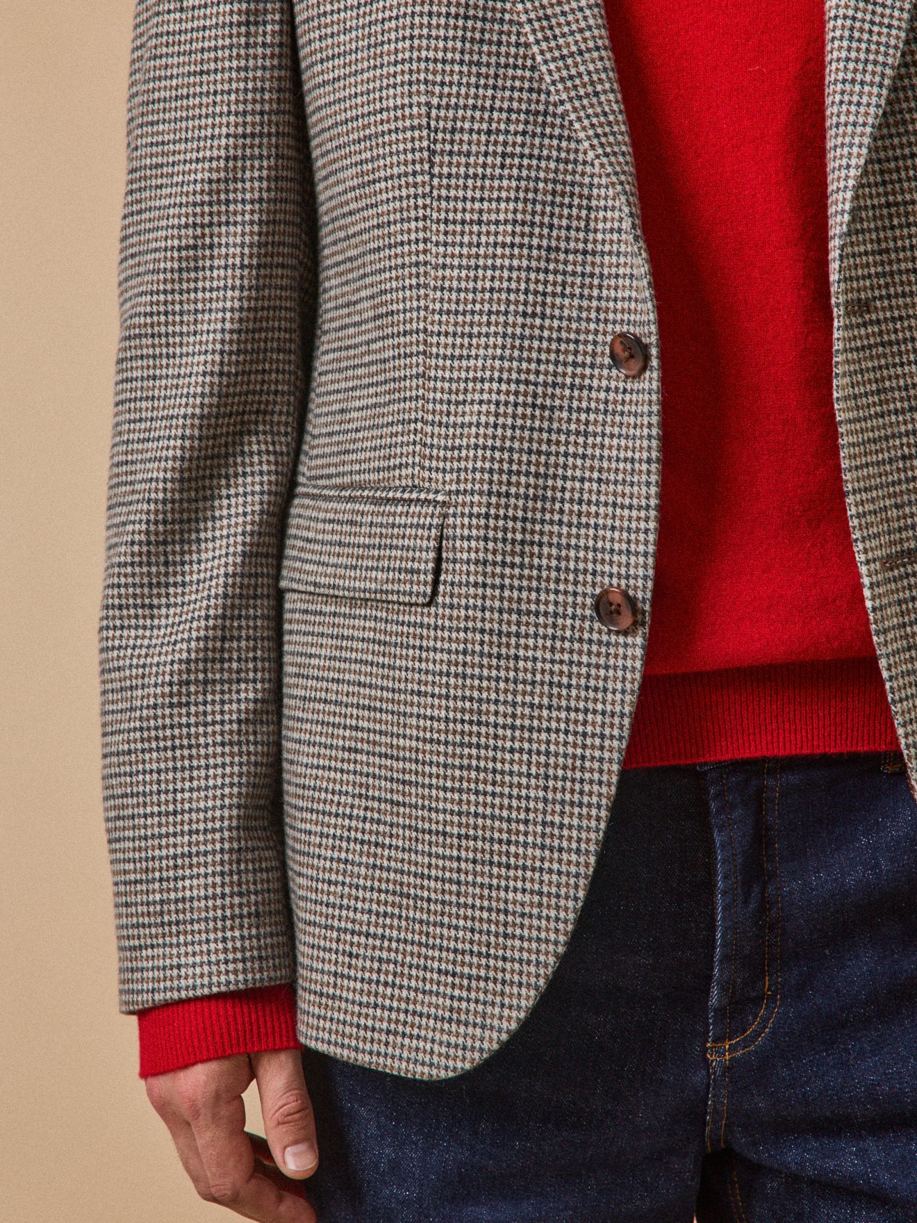 Herren-Blazer aus Wolltuch mit Glencheck-Muster