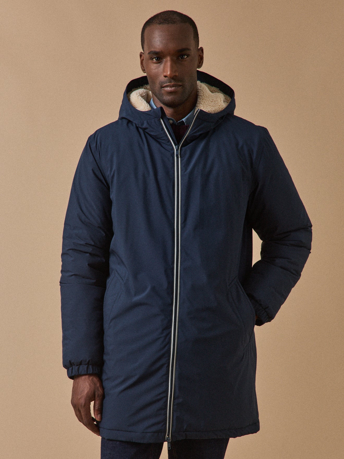 Langer Herren-Parka, wasserfest