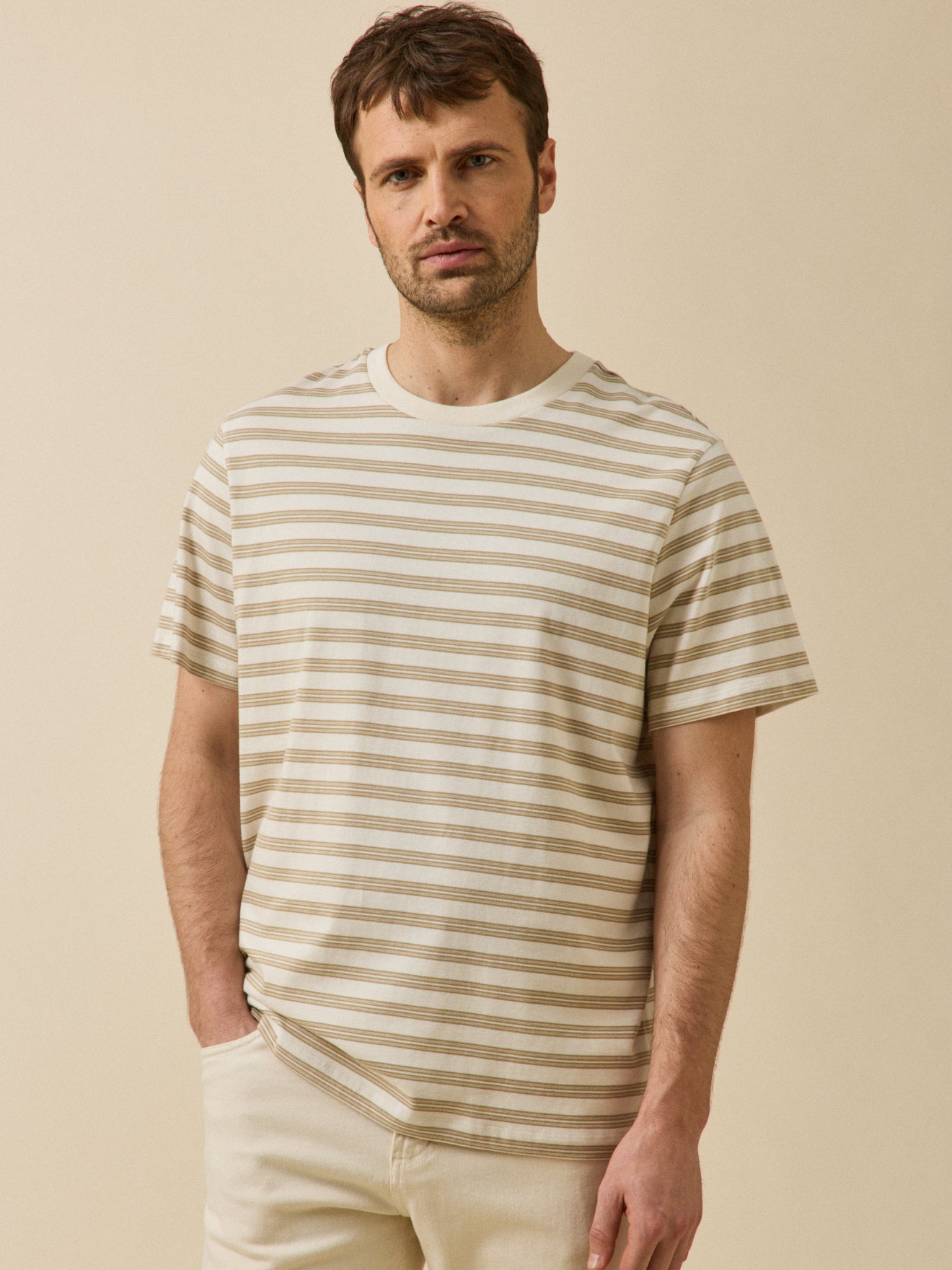 Gestreiftes Herren T-Shirt aus Bio-Baumwolle