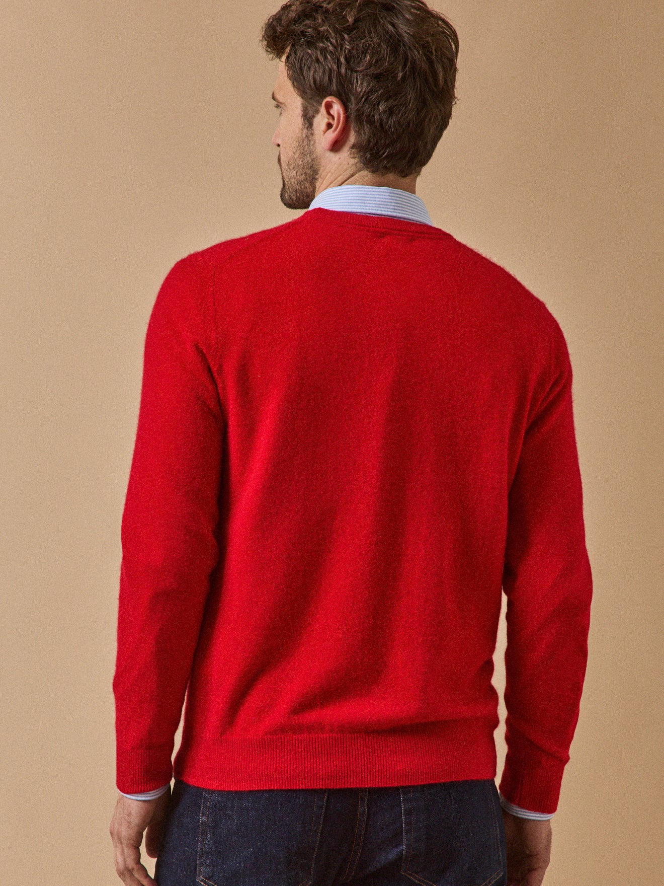 Herrenpullover aus Kaschmir mit rundem Halsausschnitt