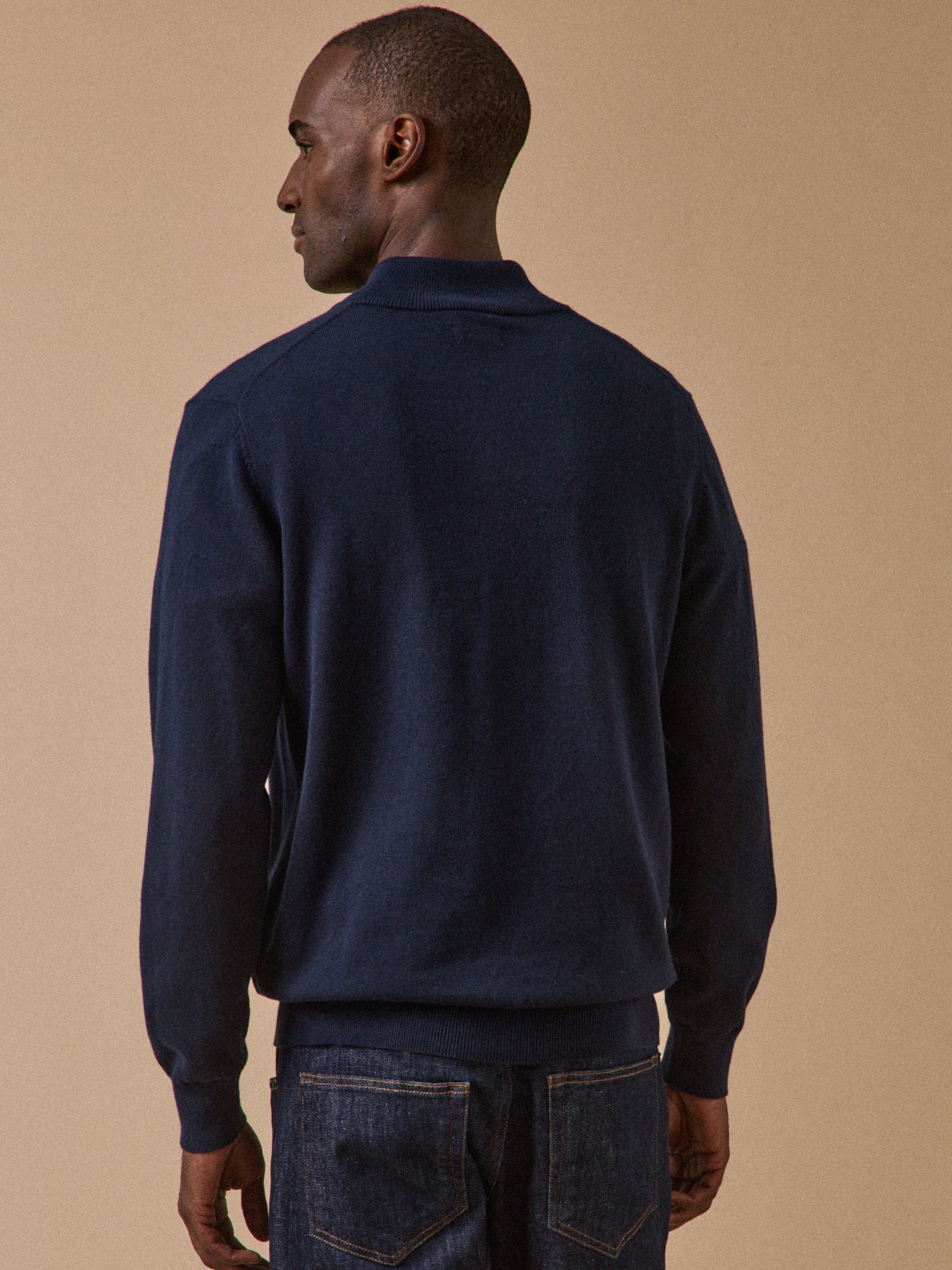 Damenpullover mit Stehkragen aus Bio-Baumwolle und Cashmere
