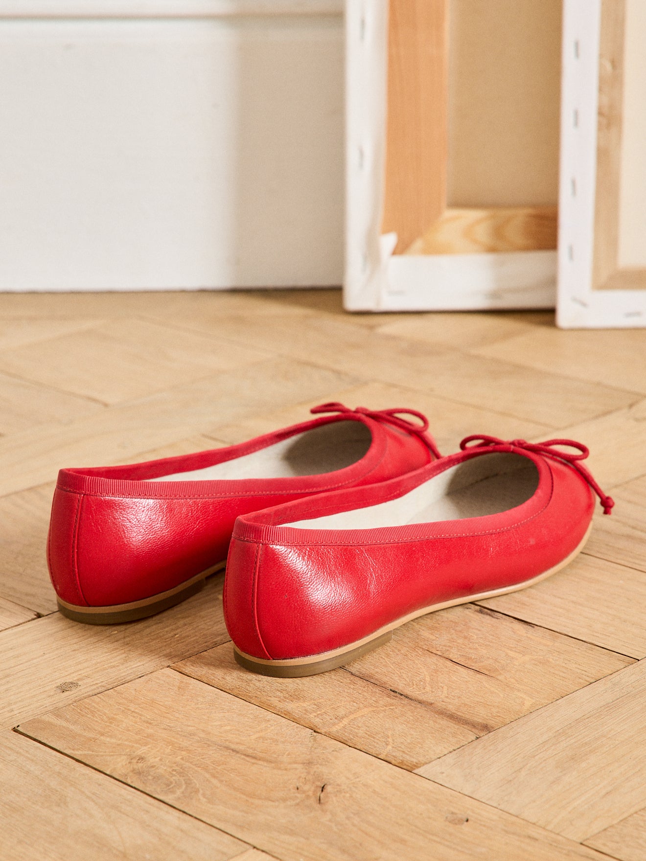 Damen-Ballerinas aus Leder
