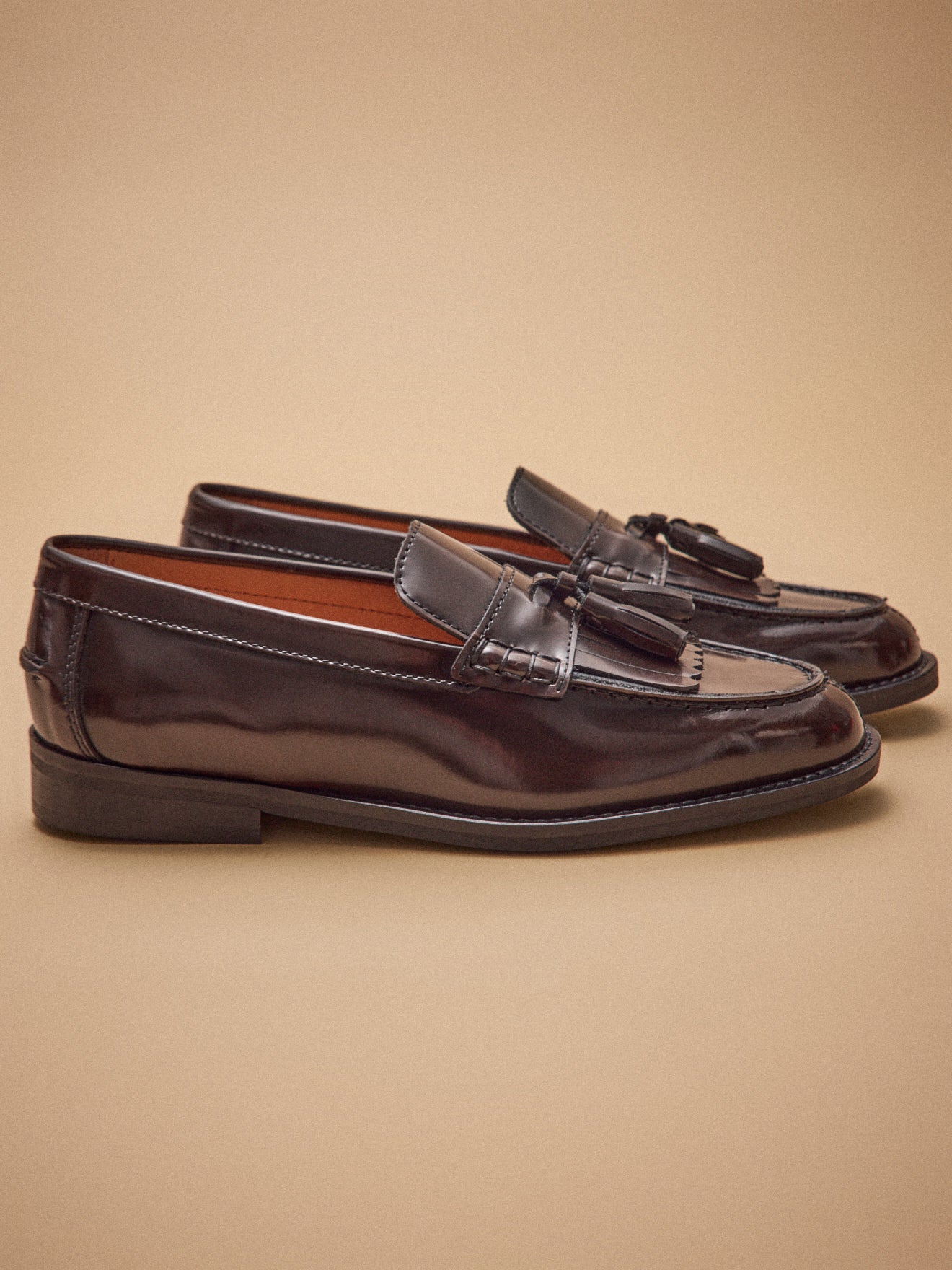 Damen-Loafer mit Fransen und Leder-Quasten