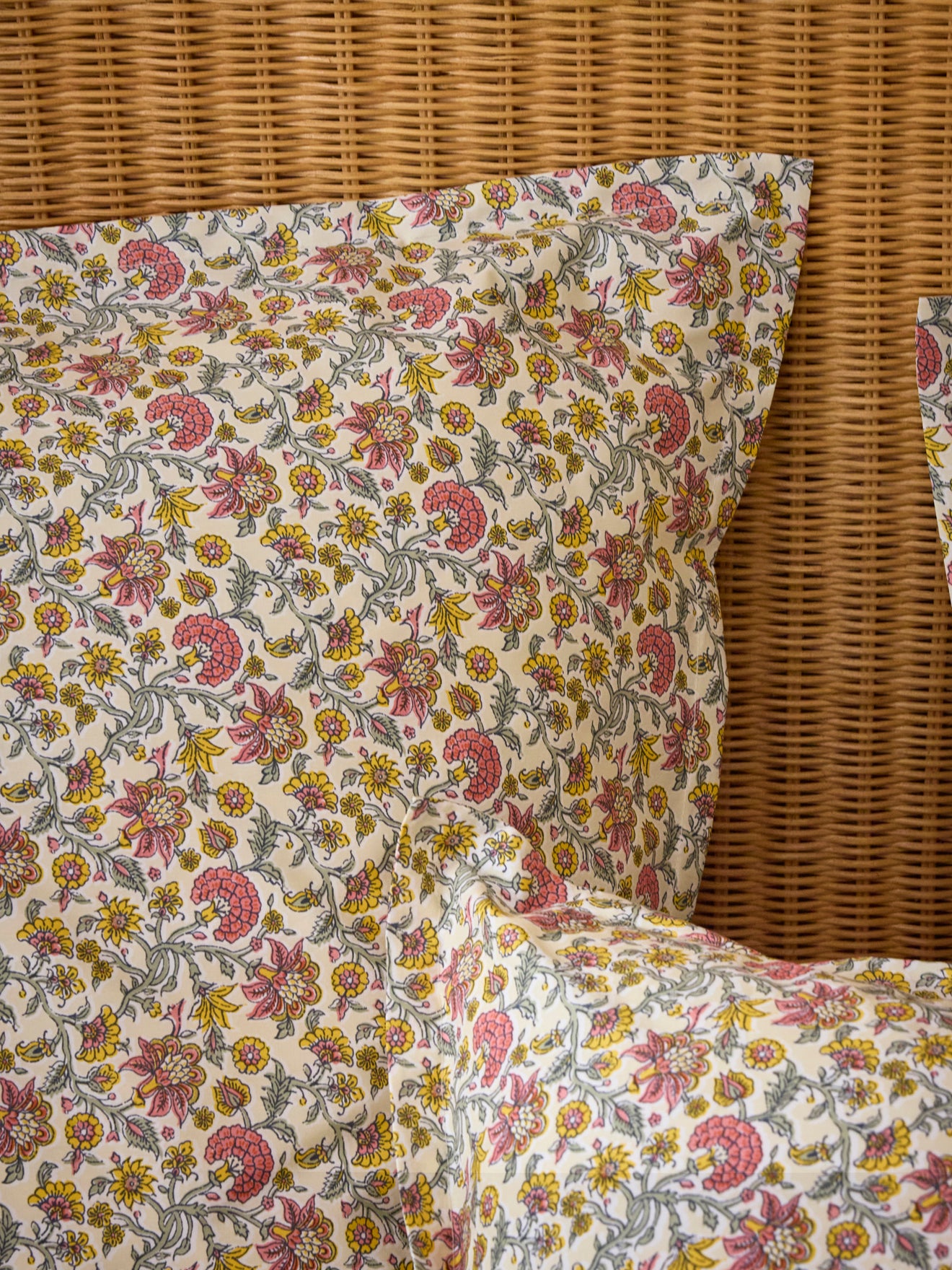 Kopfkissenbezug aus Baumwoll-Perkal « Bali rosa »