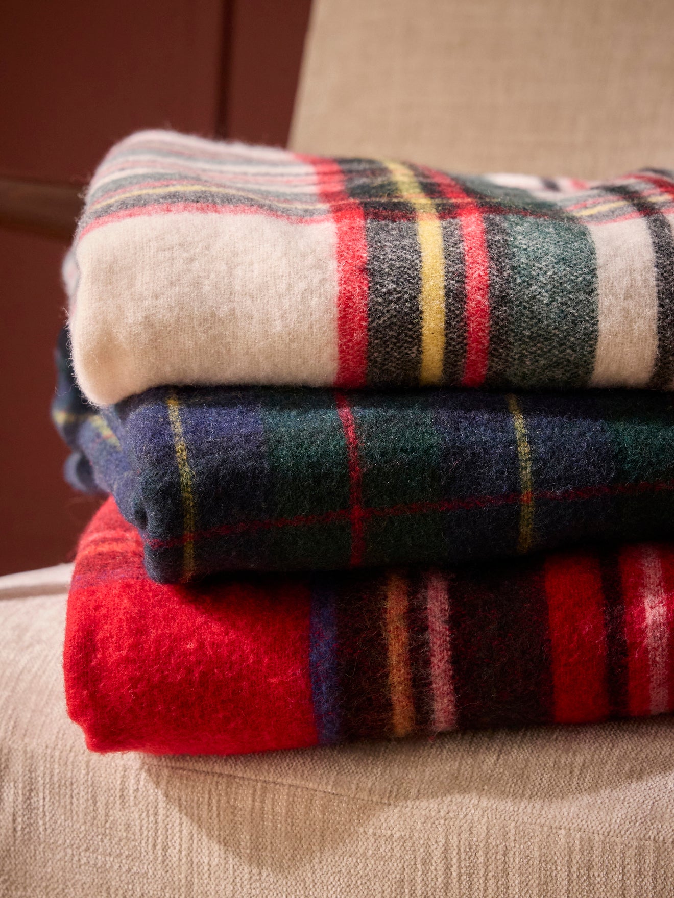 XL-Plaid im schottischen Stil - hauptsächlich aus Wolle