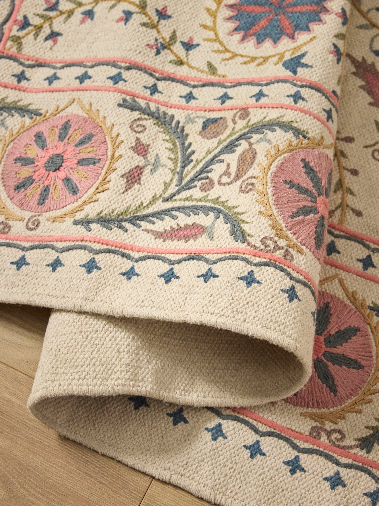 Flore-Teppich aus Baumwolle