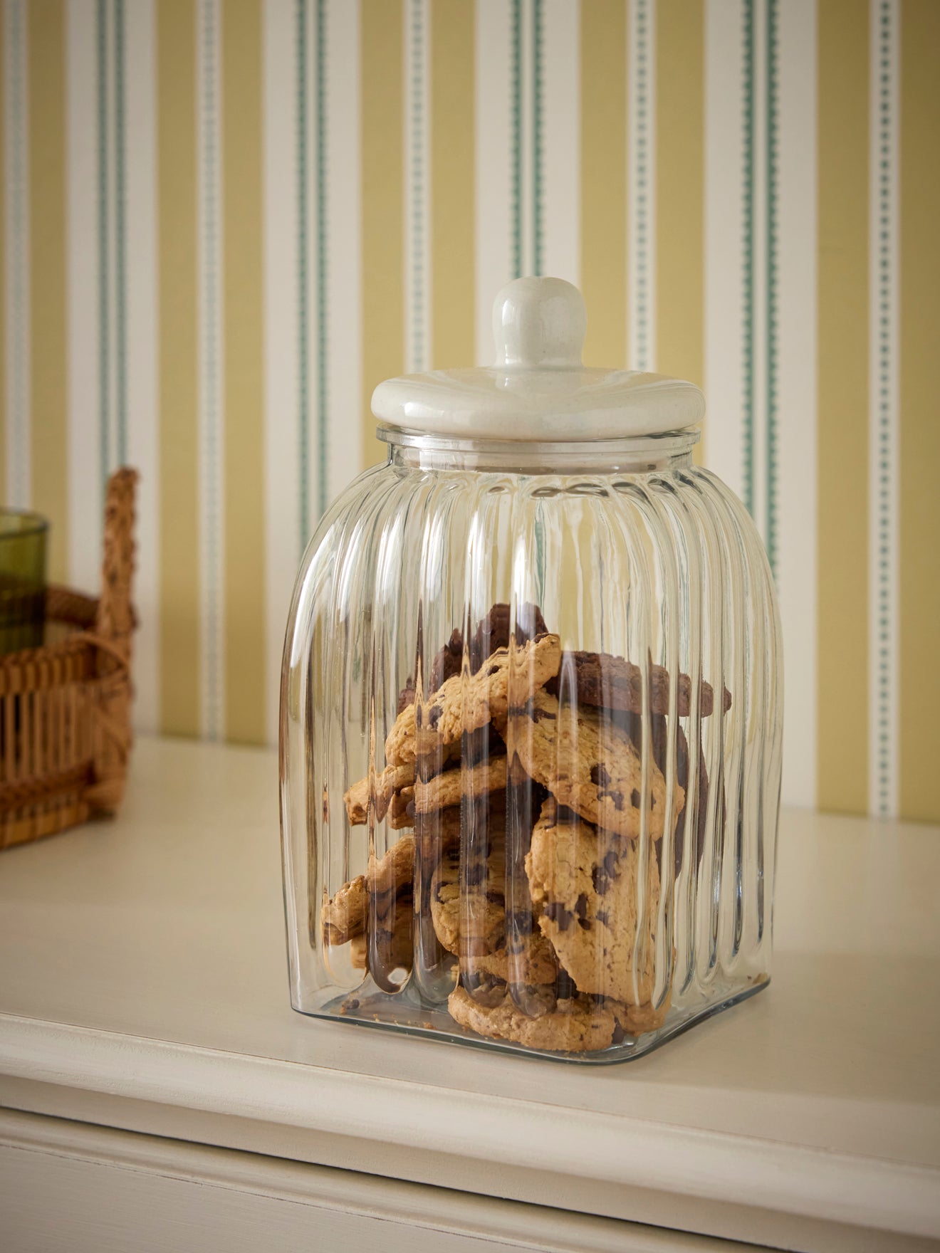 Pralinenschale aus Glas und Keramik - großes Modell