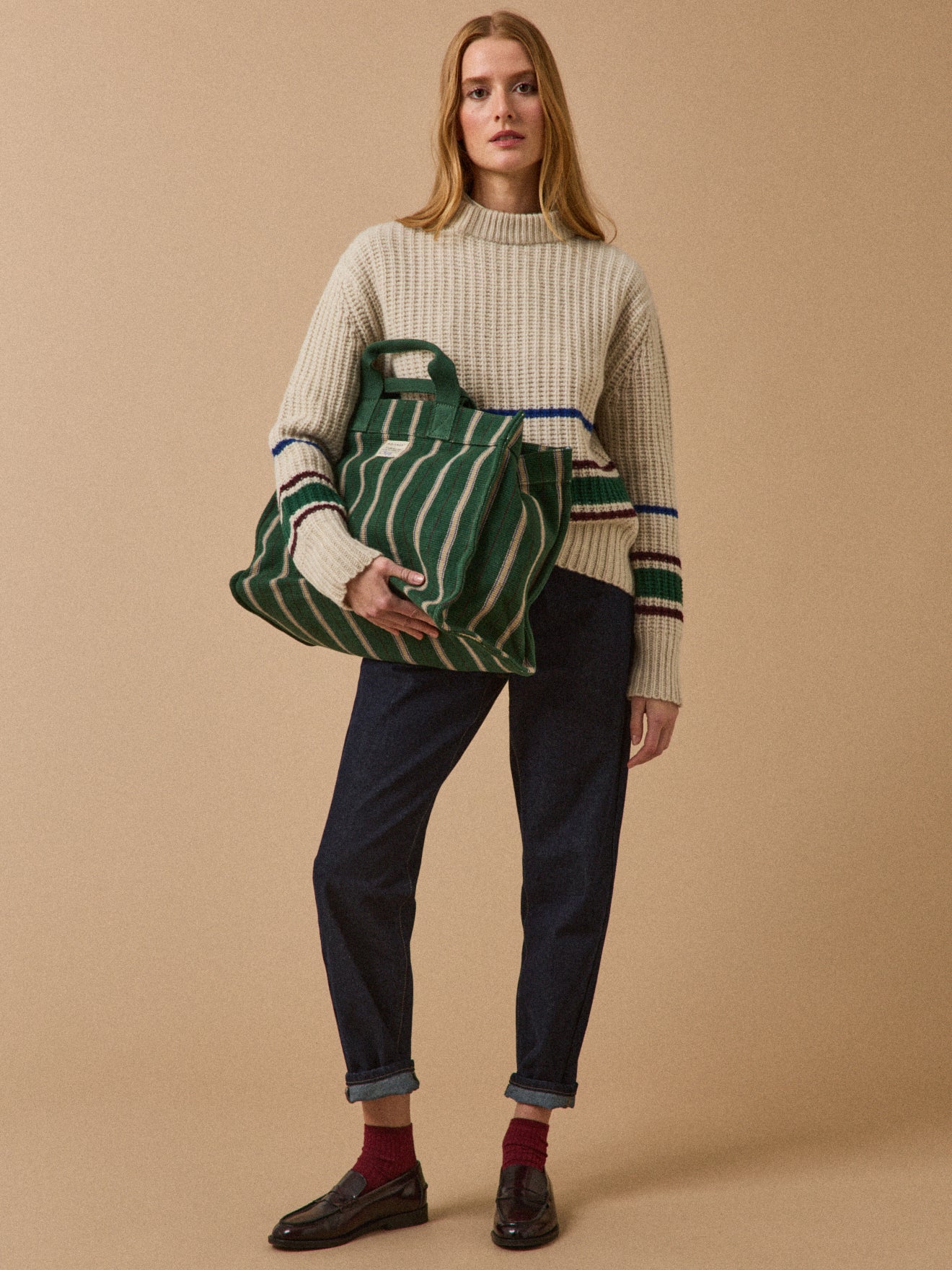 Maxi-Shopper mit Streifen – Collaboration Moismont x Cyrillus