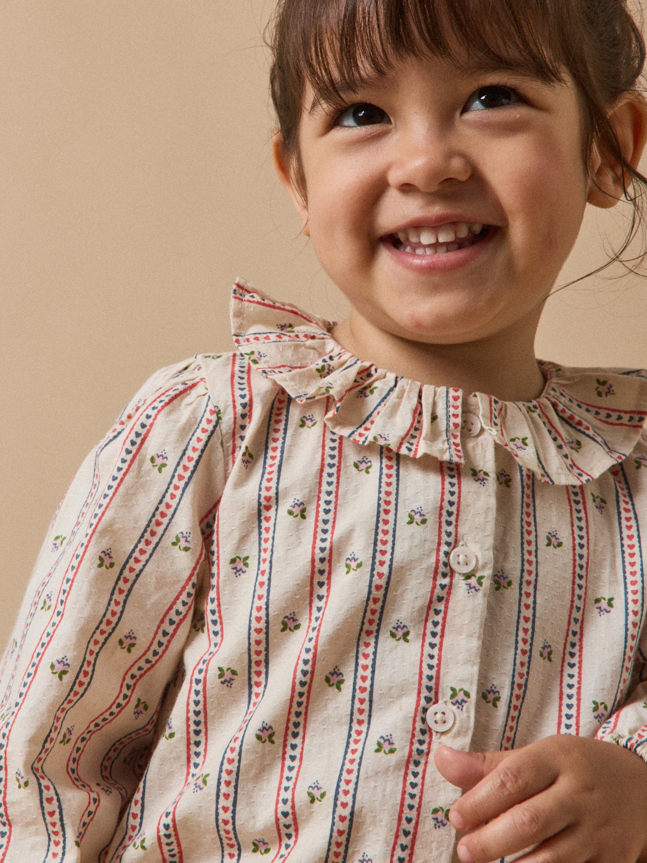 Baby-Bluse mit « Marine »-Print