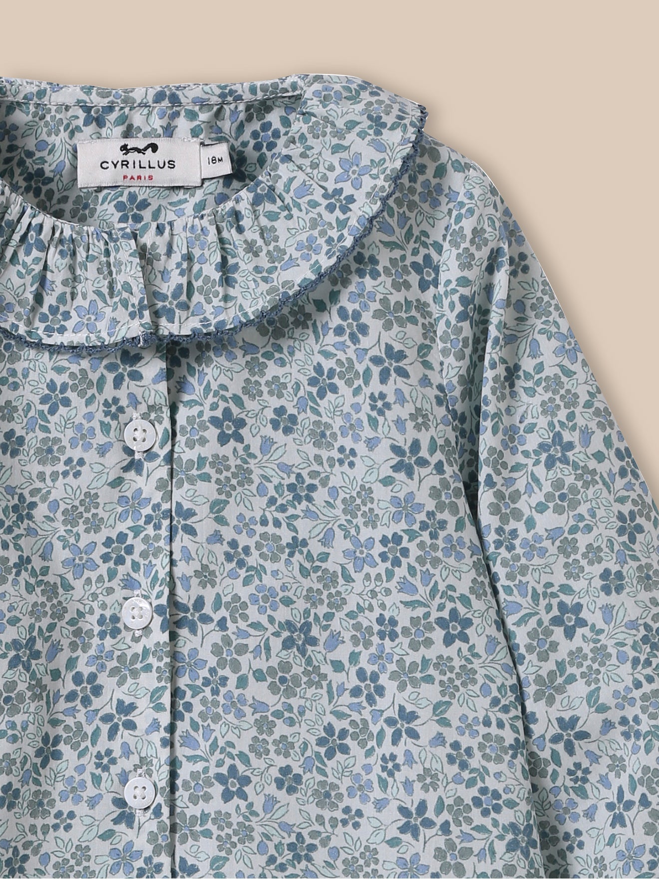 Baby-Bluse mit « Jeanne »-Print