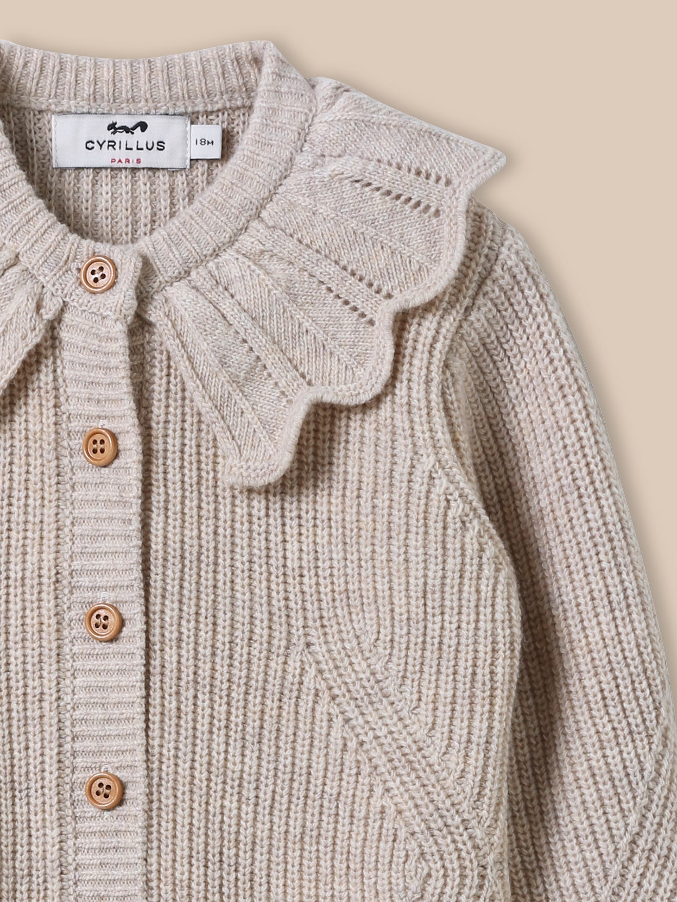 Baby-Cardigan aus Wolle
