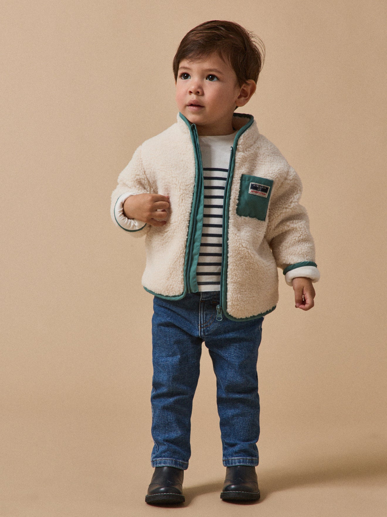 Baby-Cardigan aus Sherpa