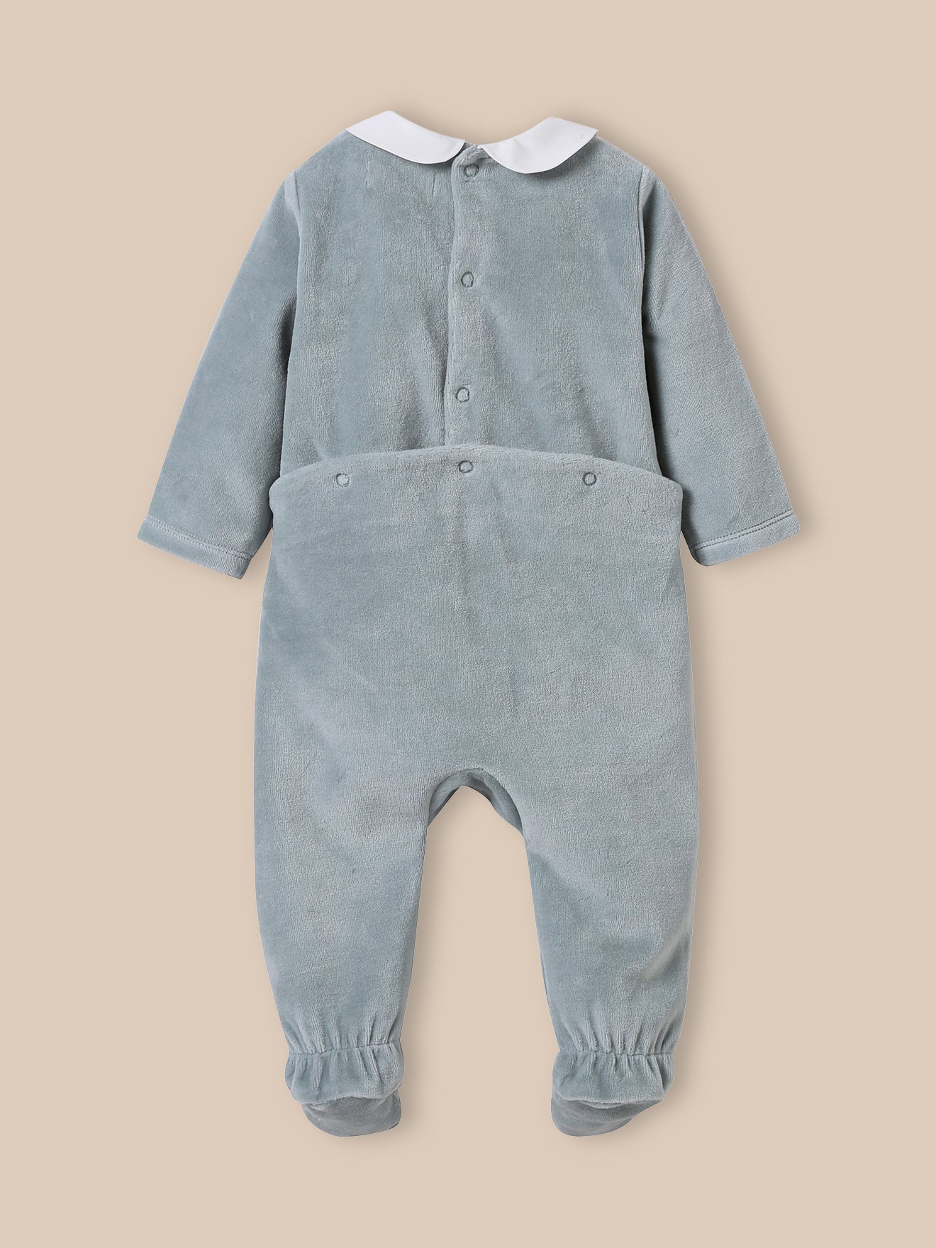 Baby-Strampler aus besticktem Velours