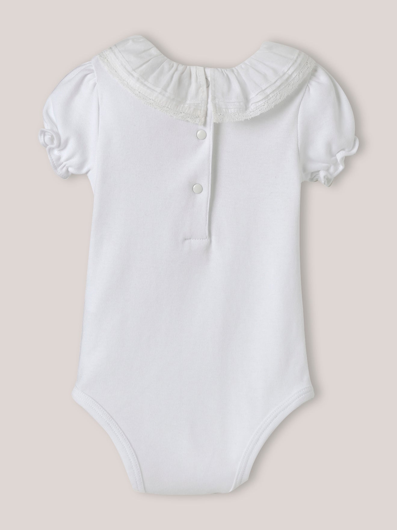 Baby-Body, Kragen mit Längsfalten – Bio-Baumwolle