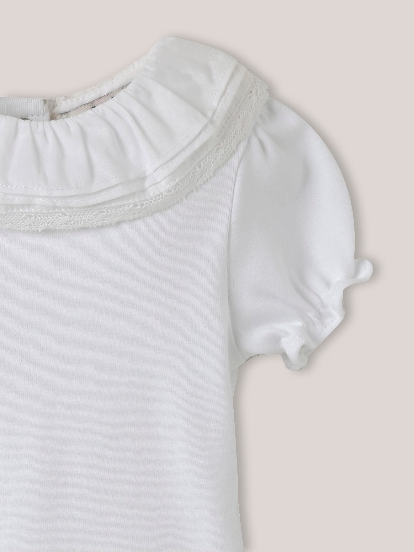 Baby-Body, Kragen mit Längsfalten – Bio-Baumwolle
