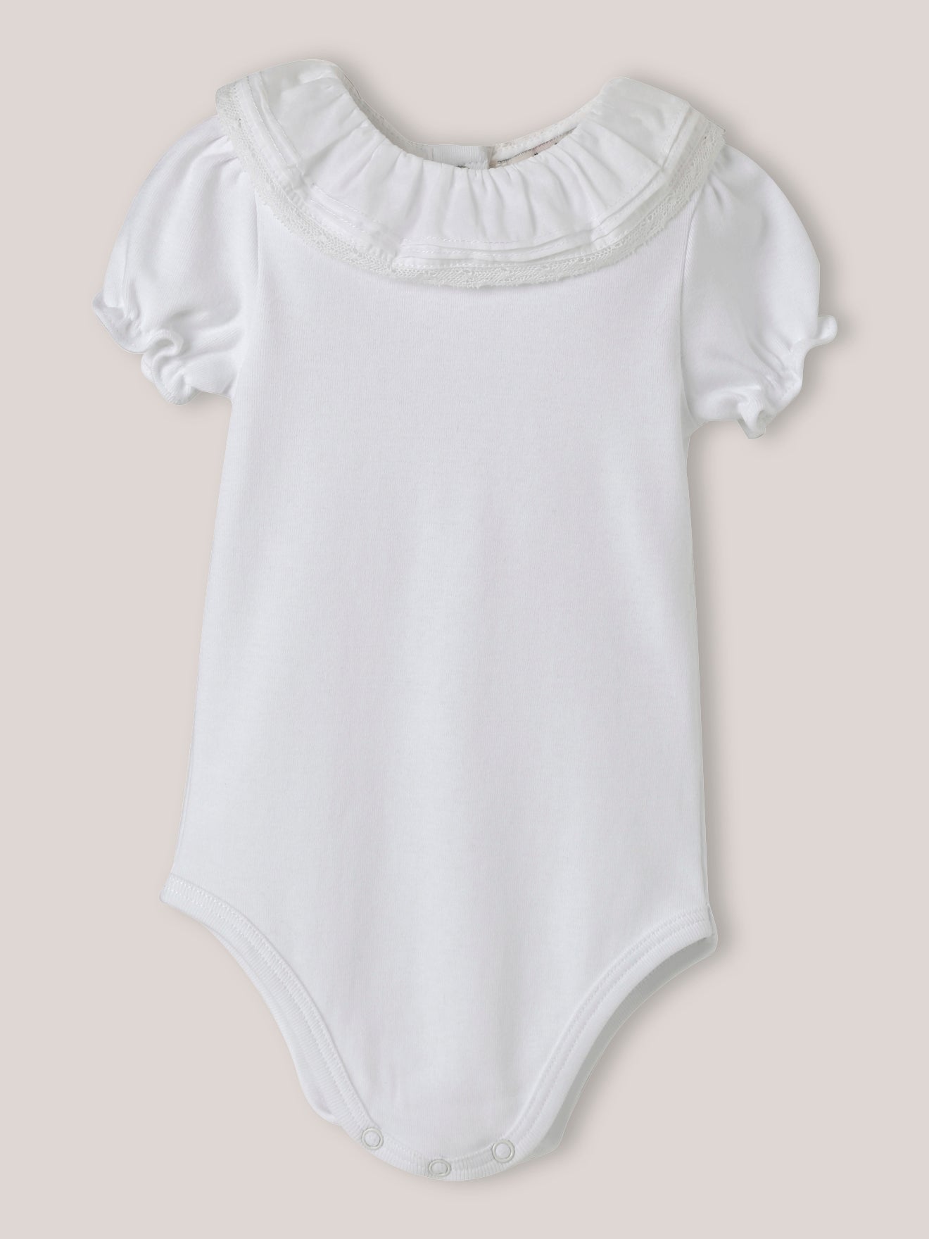 Baby-Body, Kragen mit Längsfalten – Bio-Baumwolle