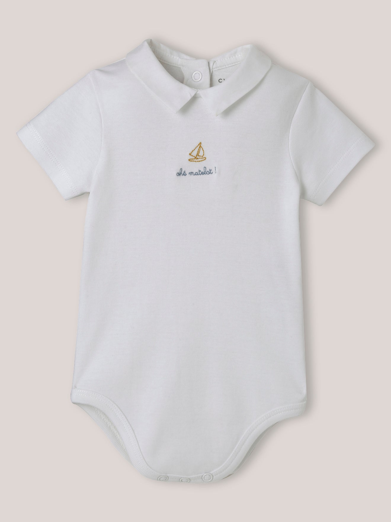 Baby-Body, bestickt – Bio-Baumwolle