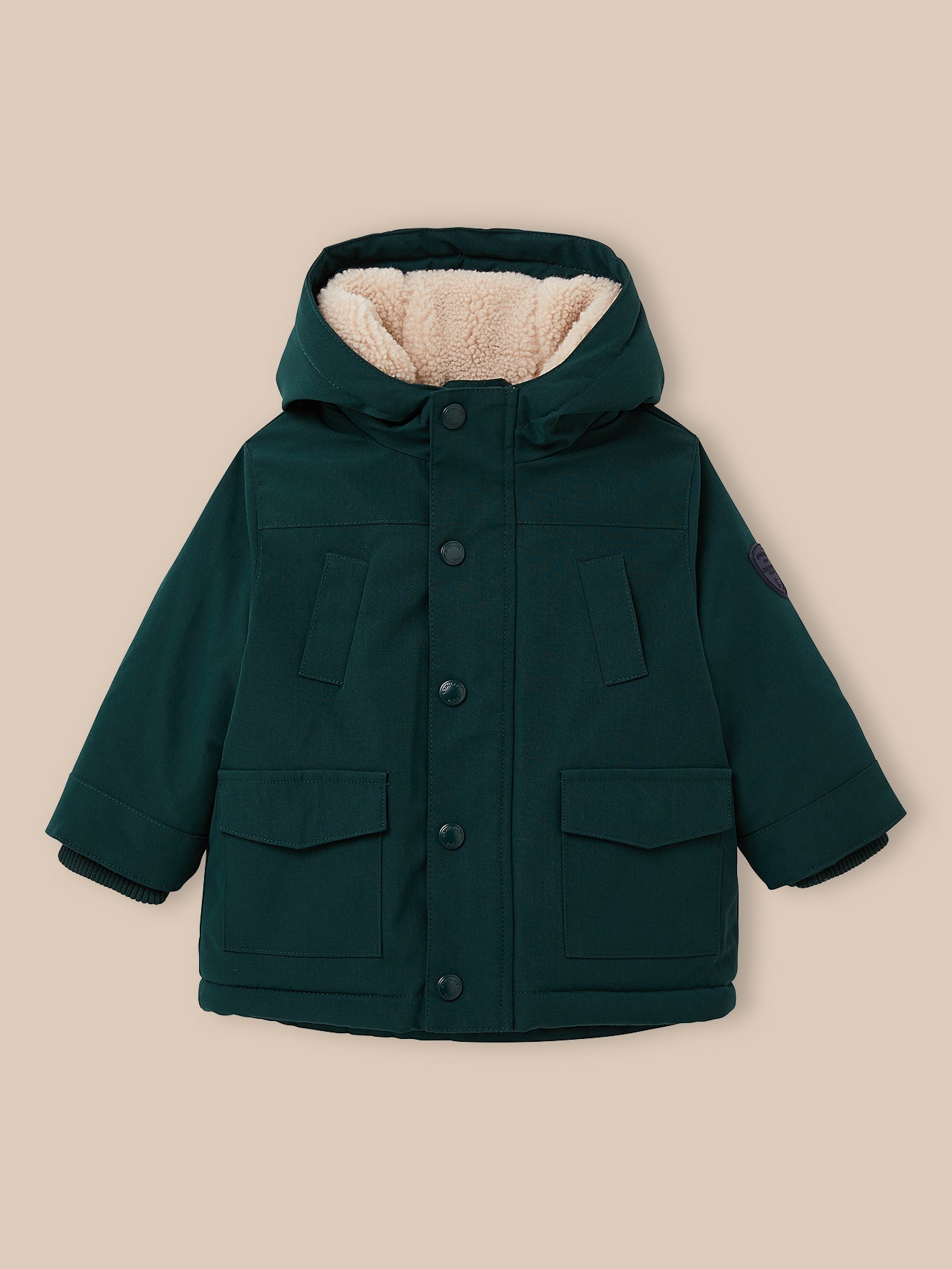 Baby-Parka mit Sherpa-Futter