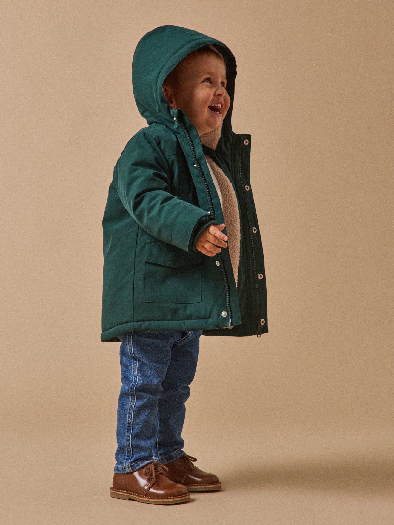 Baby-Parka mit Sherpa-Futter