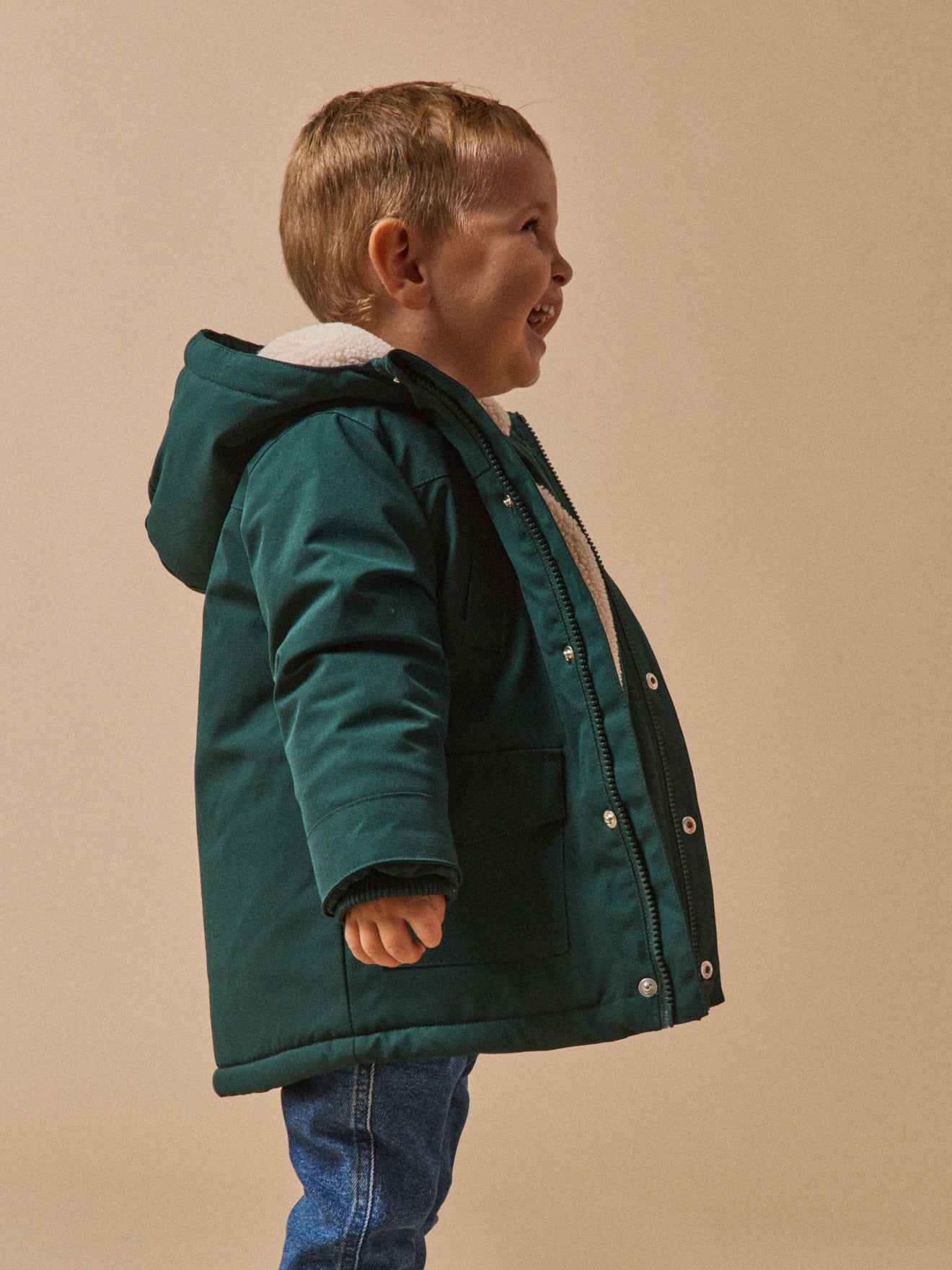 Baby-Parka mit Sherpa-Futter