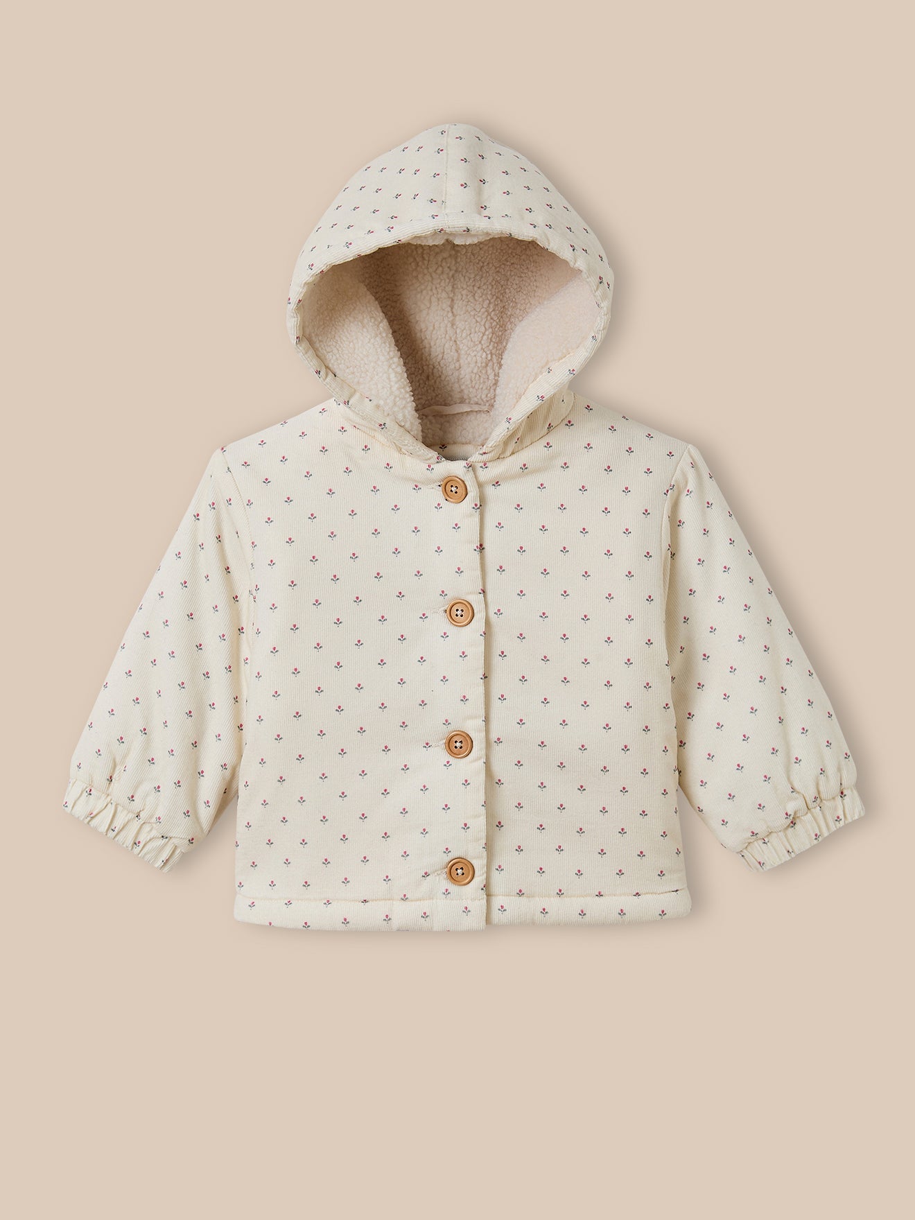 Baby-Cordjacke gefüttert mit Sherpa