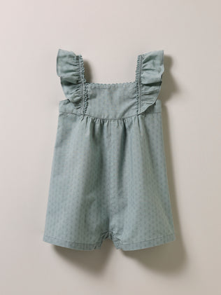 Baby-Shorts-Overall mit Volant-Ärmeln