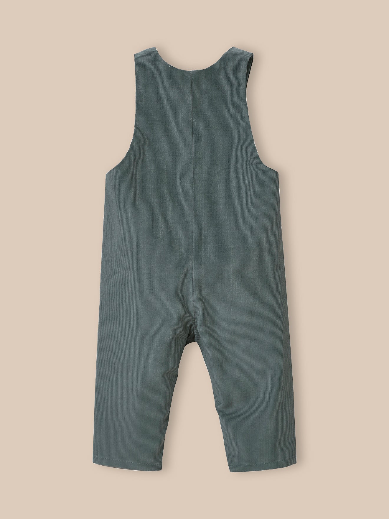 Baby-Latzhose aus Velours, wattiert
