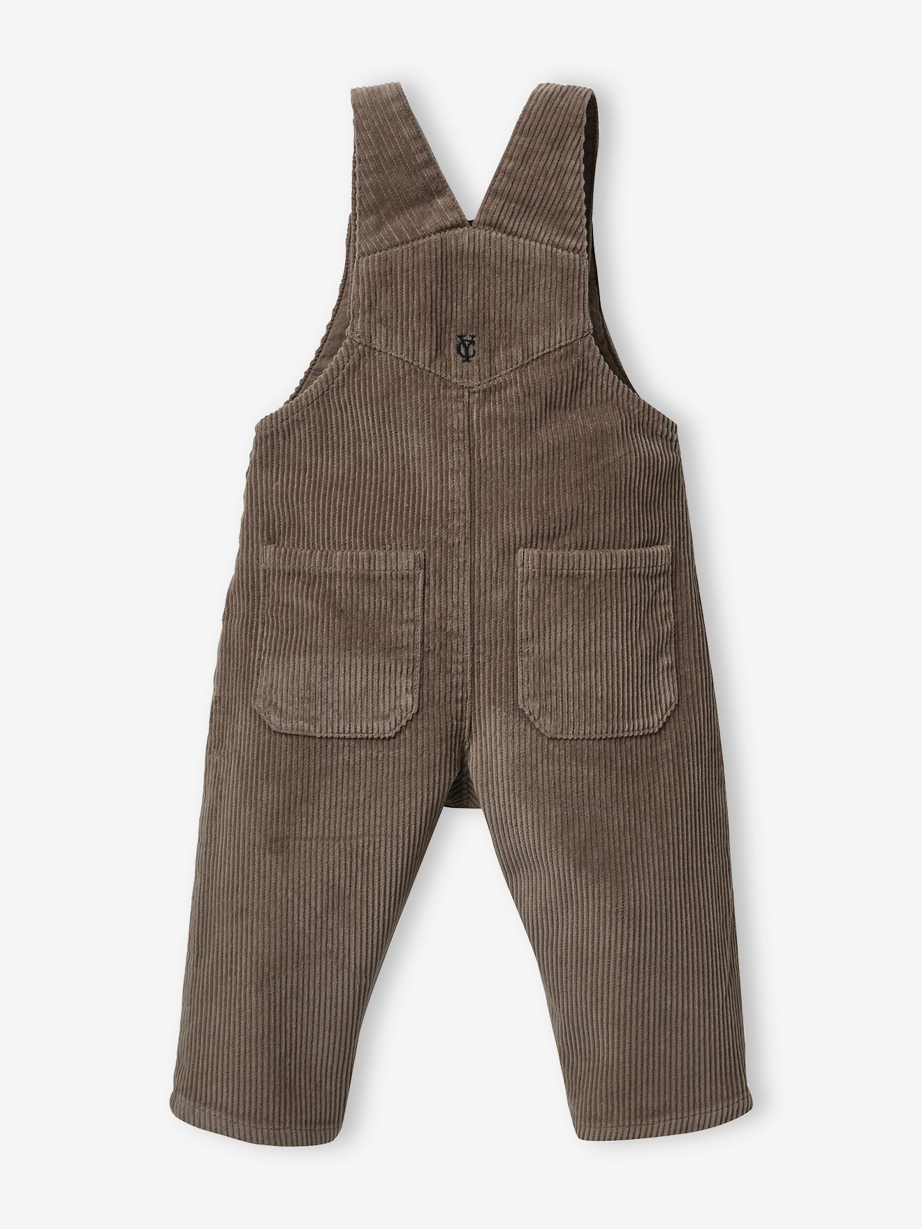 Baby-Latzhose aus Velours mit breiten Rippen