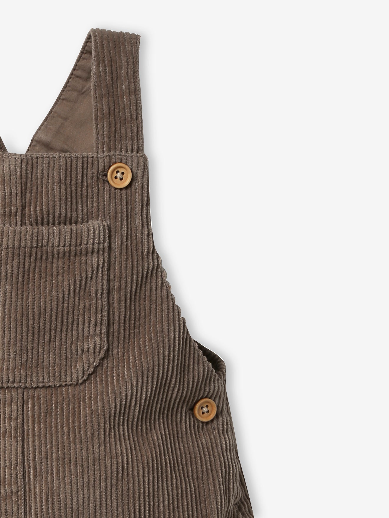 Baby-Latzhose aus Velours mit breiten Rippen