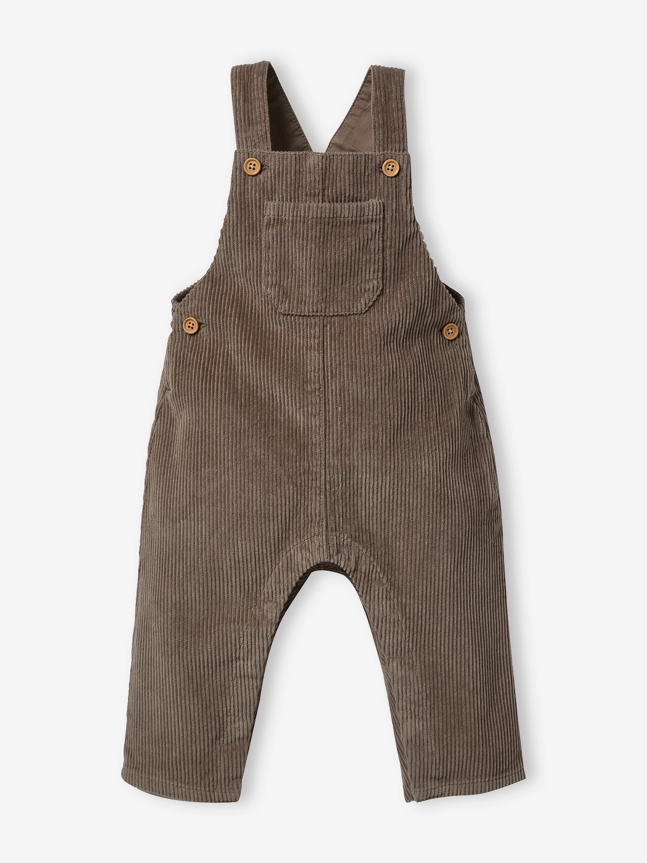 Baby-Latzhose aus Velours mit breiten Rippen