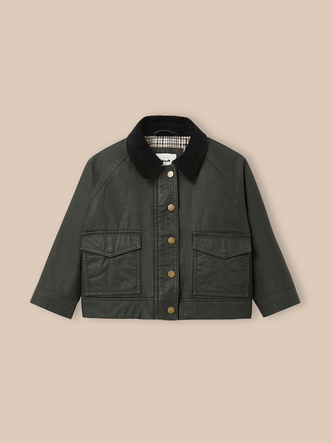 Mädchenjacke aus beschichteter Baumwolle