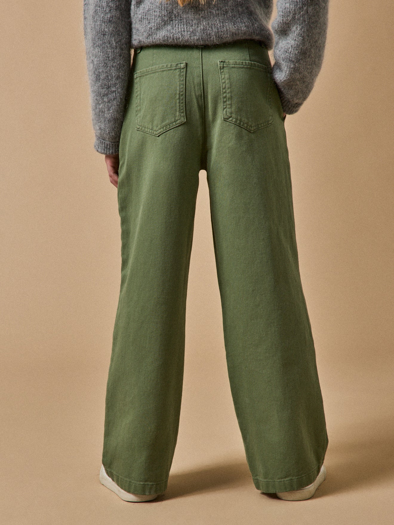 Mädchenhose, weit, aus Twill