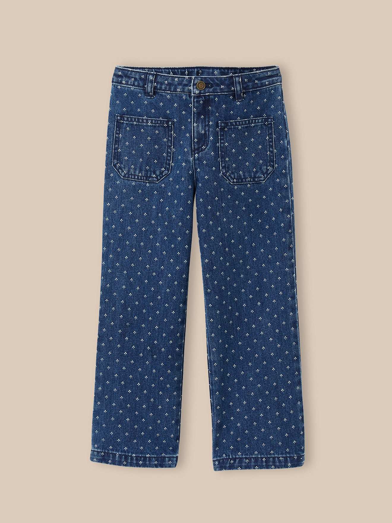 Mächenhose, gerade geschnittene Jeans in modischem Stil