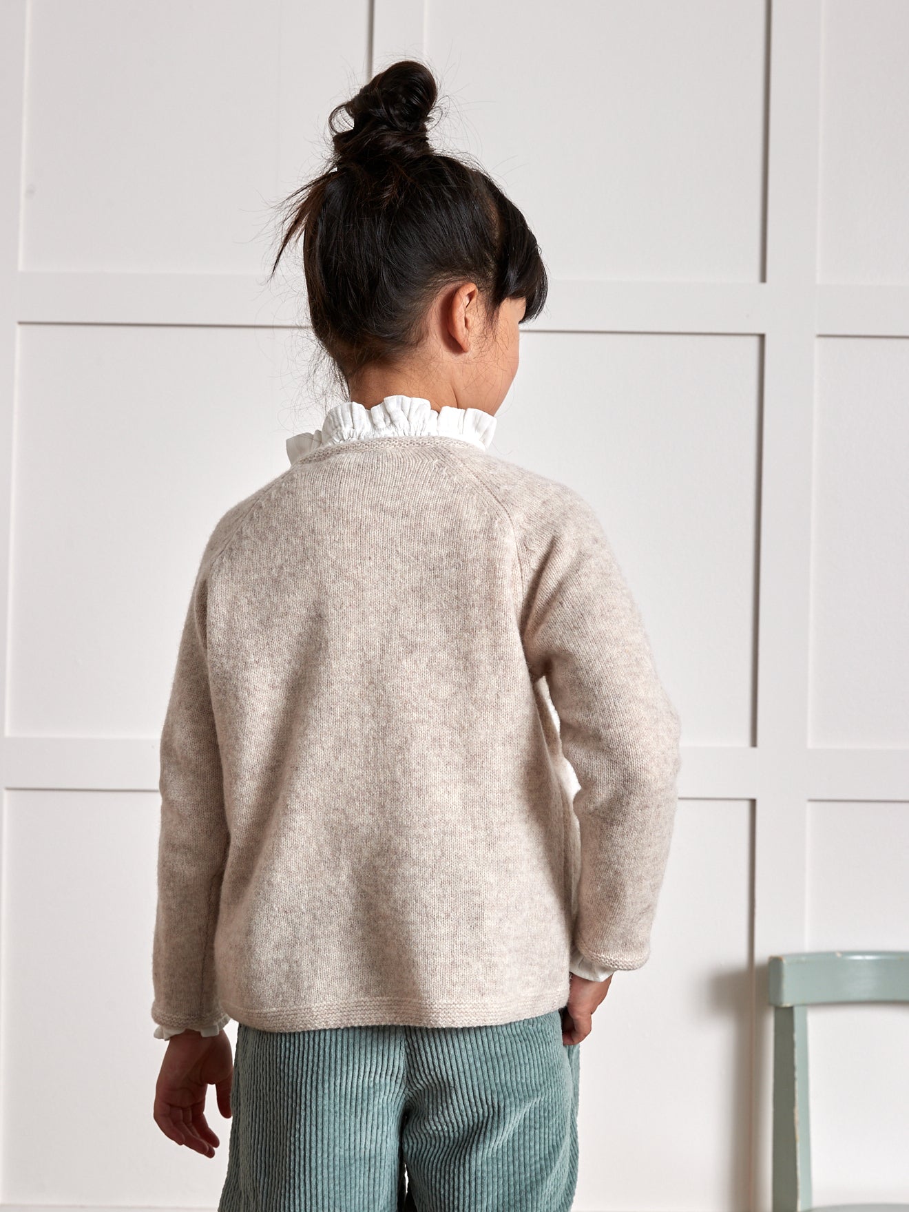 Mädchen-Cardigan aus Merino-Wolle