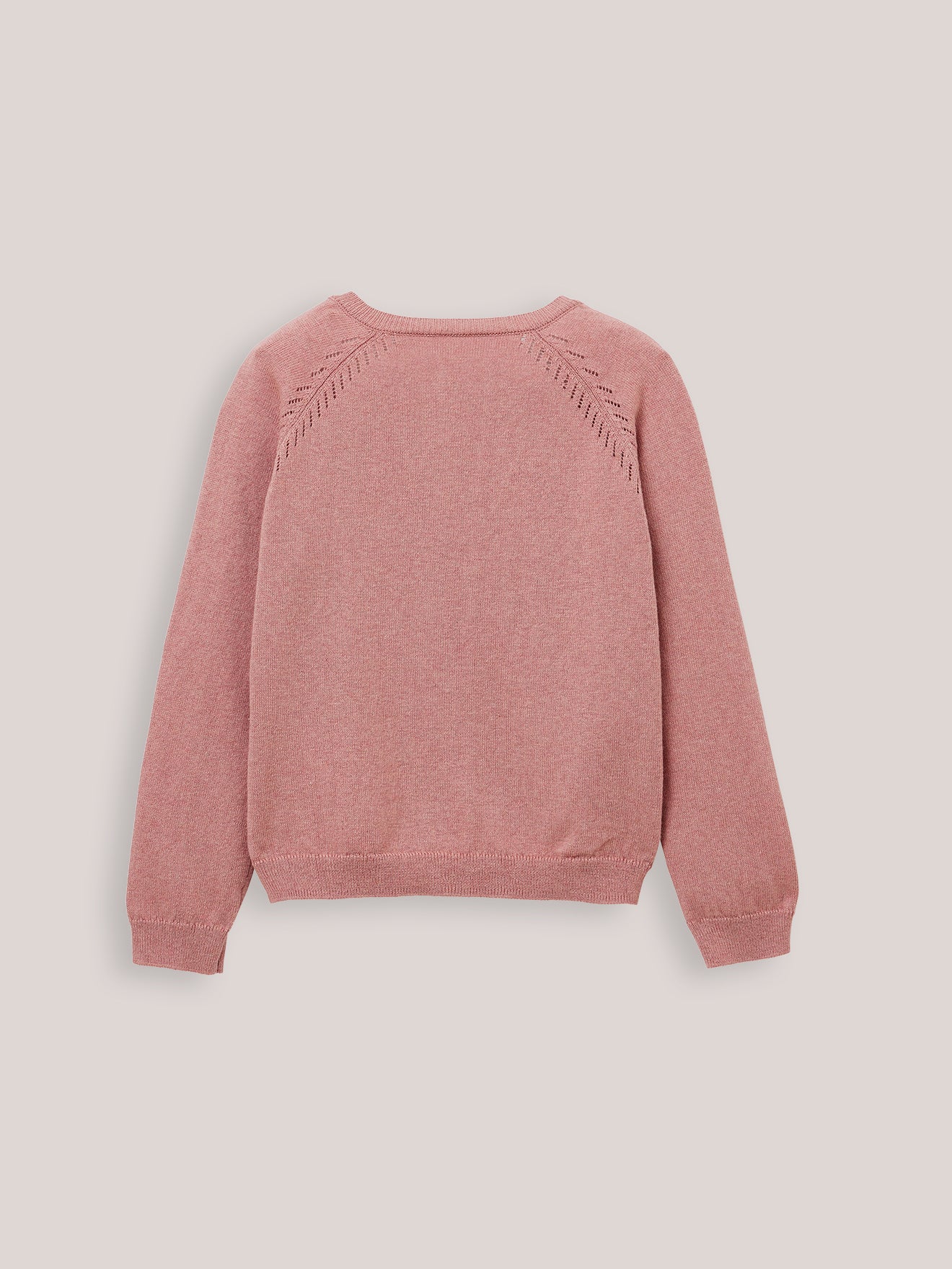 Mädchen-Cardigan aus Baumwolle und Wolle