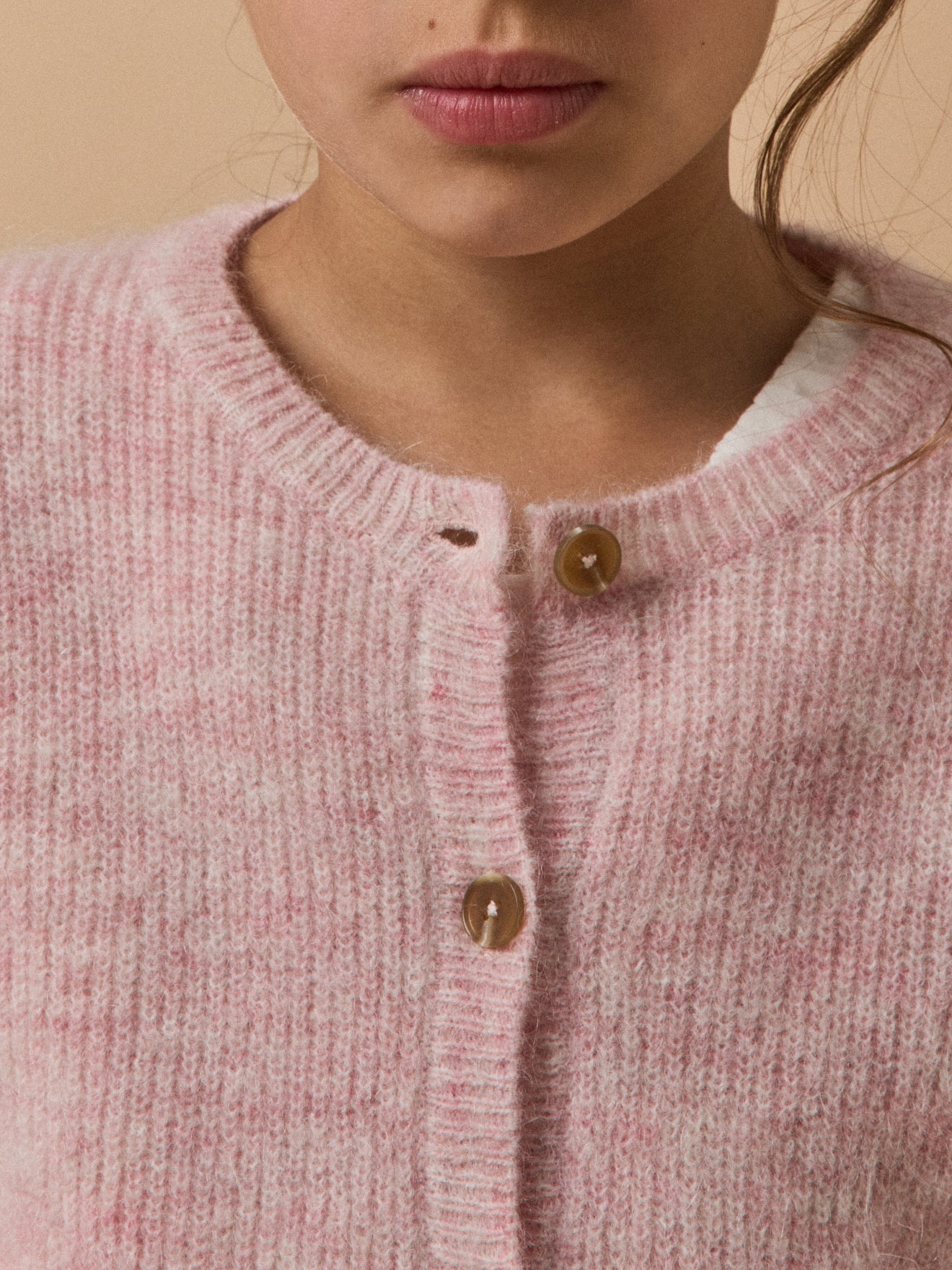 Mädchen-Cardigan mit Wolle und Mohair